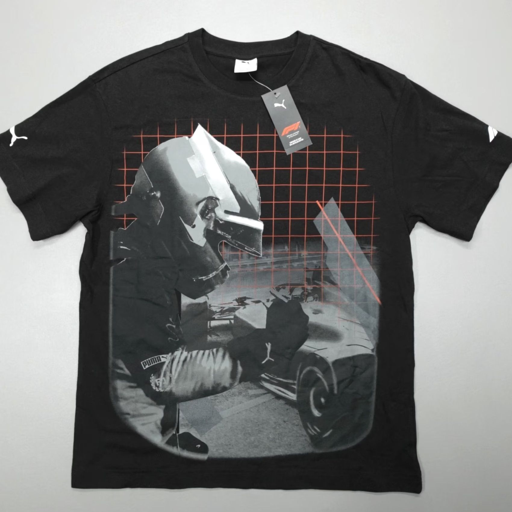 Puma PUMA Formula One F1 Driver Graphic T-Shirt Men's M Short Sleeve Black Size US M / EU 48-50 / 2 - 2 Thumbnail