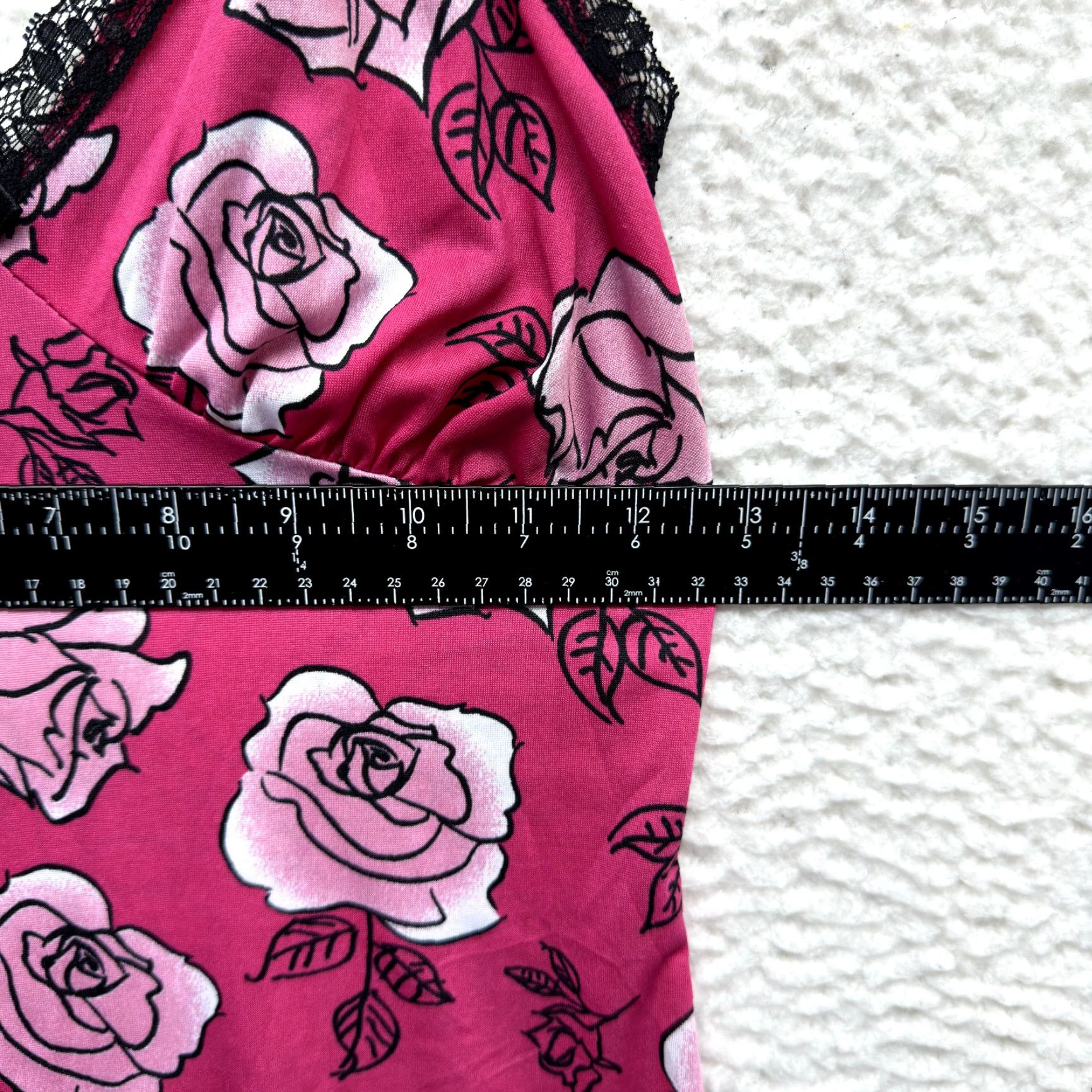 Vintage VINTAGE Y2K Slip Dress Pink Rose Floral Lace Tattoo Rockabilly M Womens Size M / US 6-8 / IT 42-44 - 5 Thumbnail