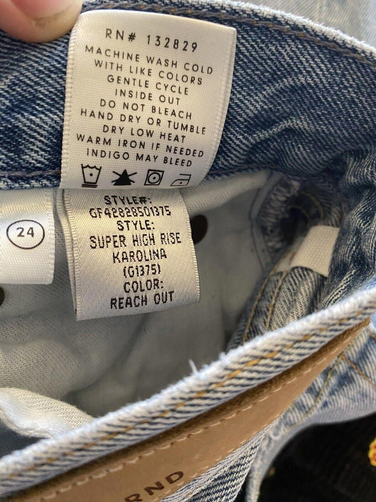 Other GRLFRND 24 Super High Rise Karolina Denim Jeans Sky Wash Size 24" / US 00 / IT 34 - 9 Thumbnail