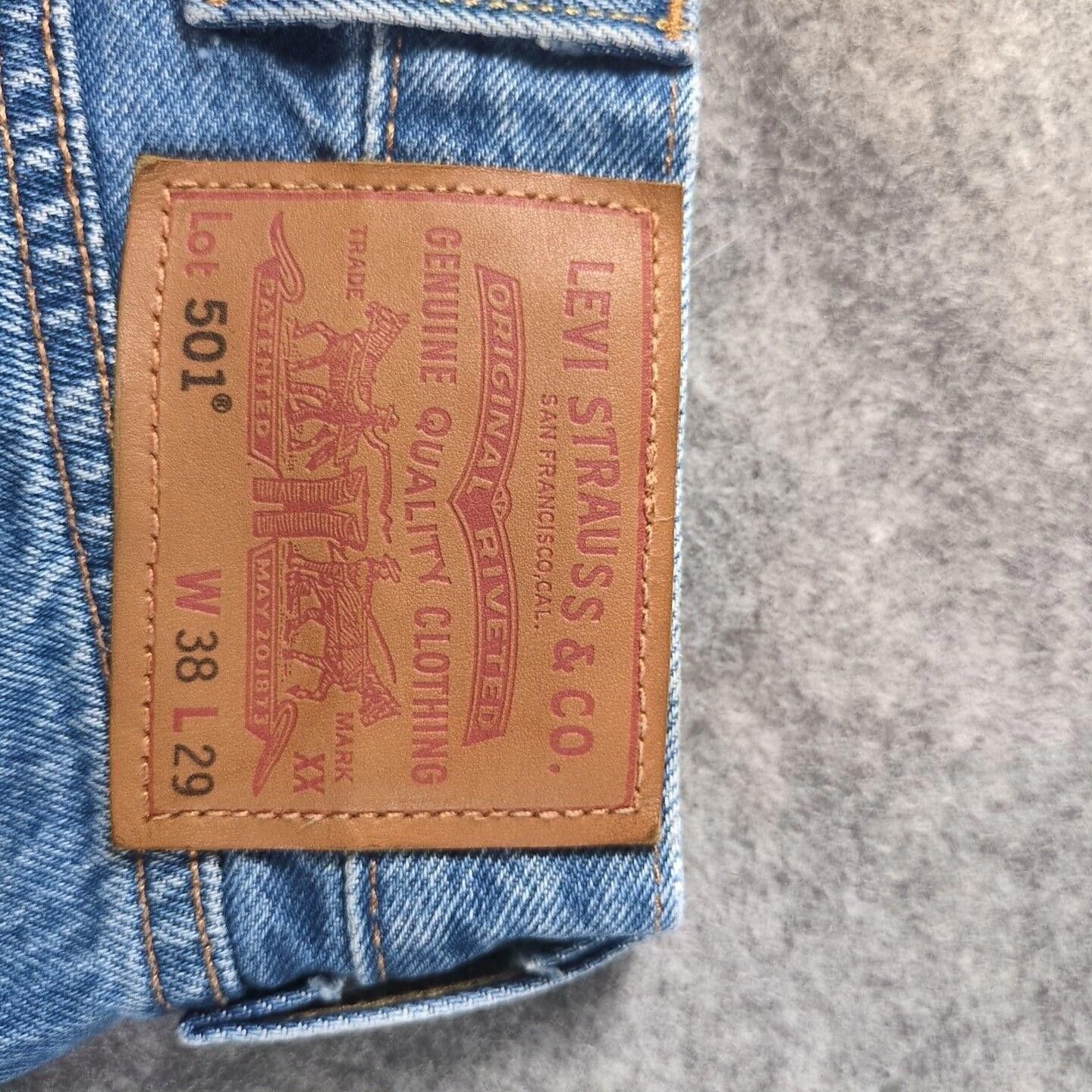 Levi's Levi's 501 Big E Mens Jeans 38 X 29 Blue Denim Straight Size US 38 / EU 54 - 4 Thumbnail