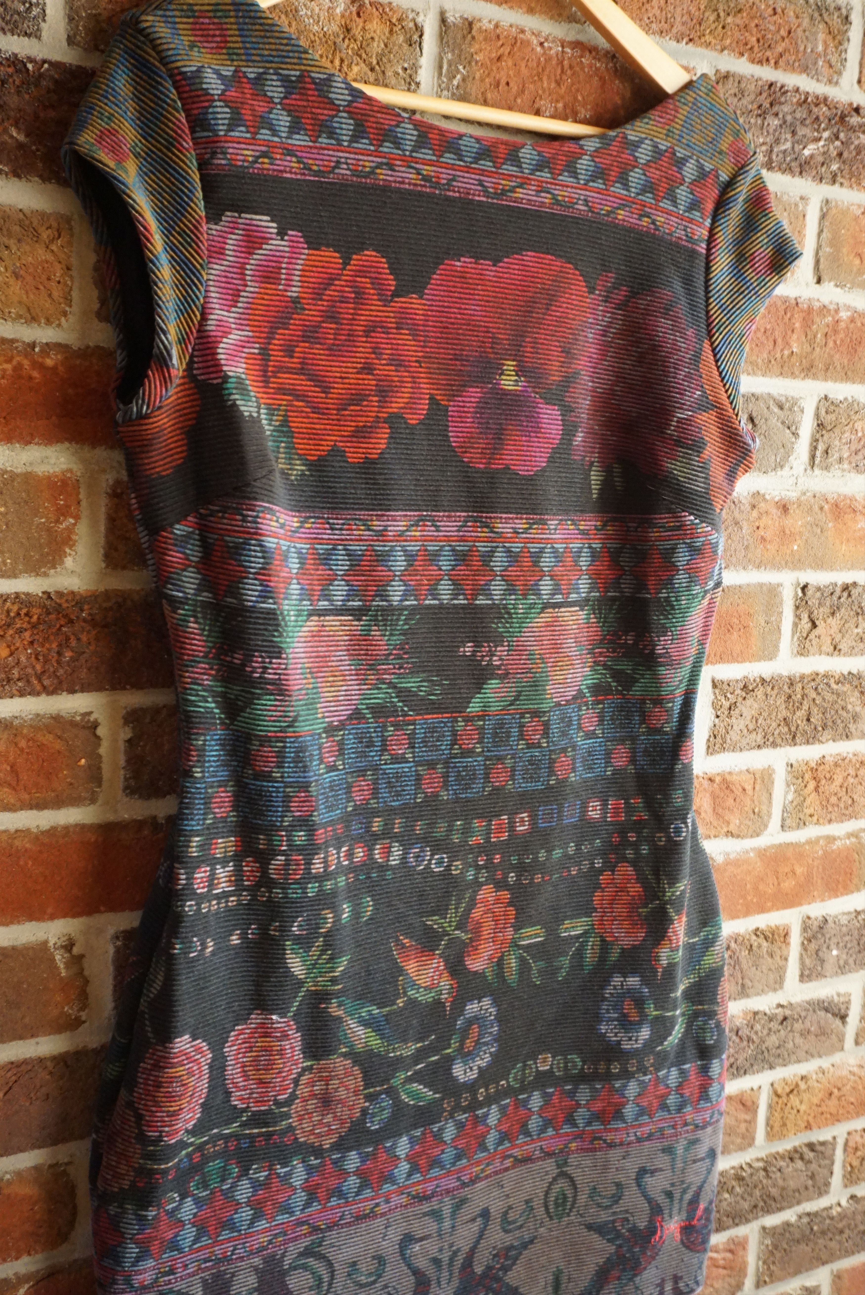 Designer Desigual pencil dress XL 10 12 floral slim fit boho Size XL / US 12-14 / IT 48-50 - 12 Thumbnail