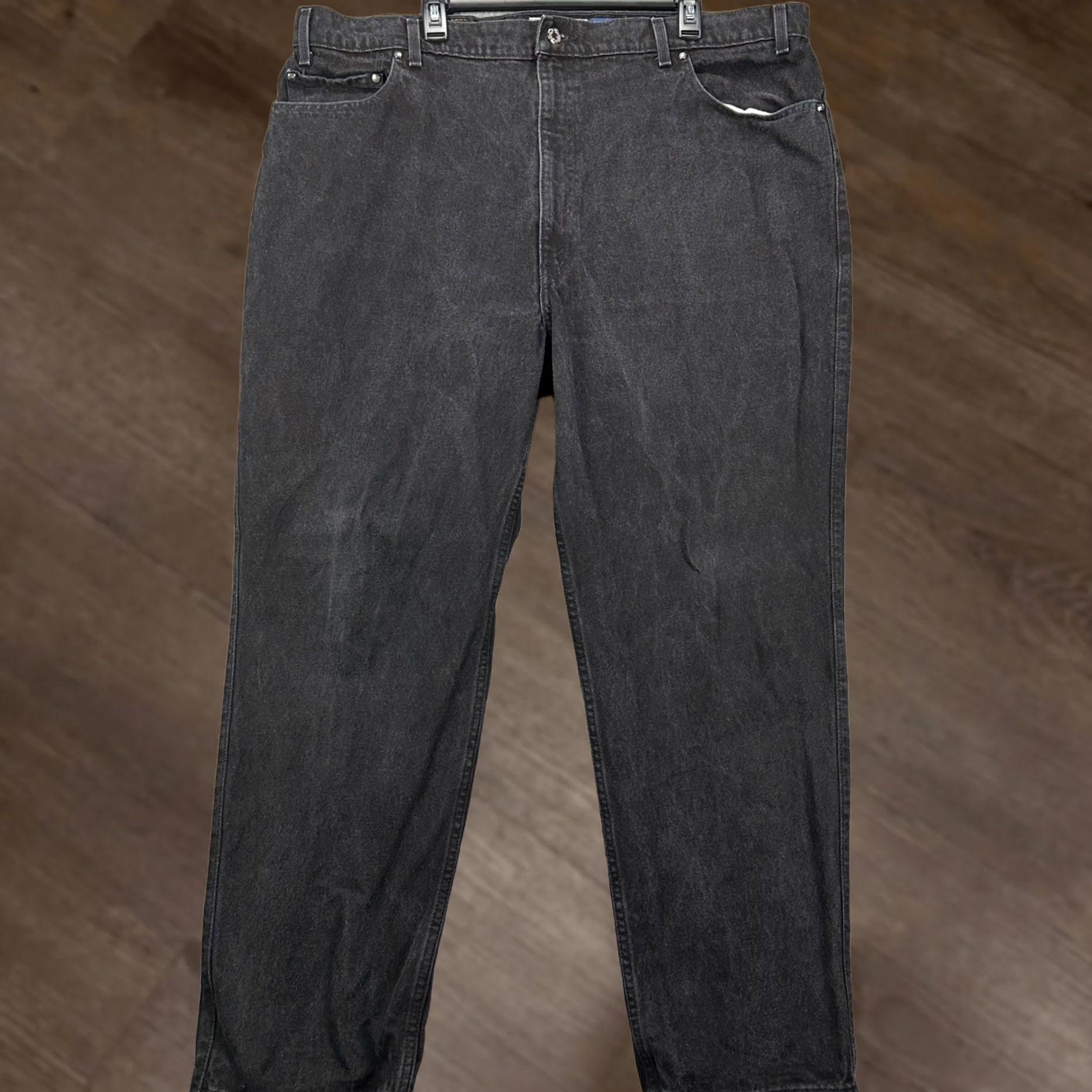 Levi's VINTAGE Levi's 540 Jeans Tapered Leg Mens 46X30 Black Y2K Loose Fit Orange Tab Jeans Men 46X30 Dark Wash 100% Cotton Denim Pockets Zipper Button" Size US 30 / EU 46 - 1 Thumbnail