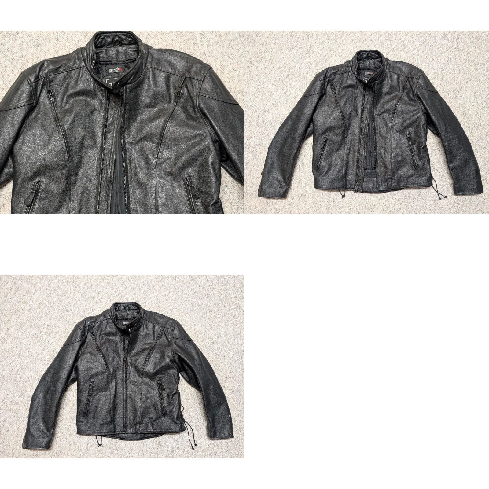 Vintage VINTAGE Raider Motorcycle Jacket L Black Leather Venting 1990s Cafe Racer Mens Size US L / EU 52-54 / 3 - 9 Thumbnail