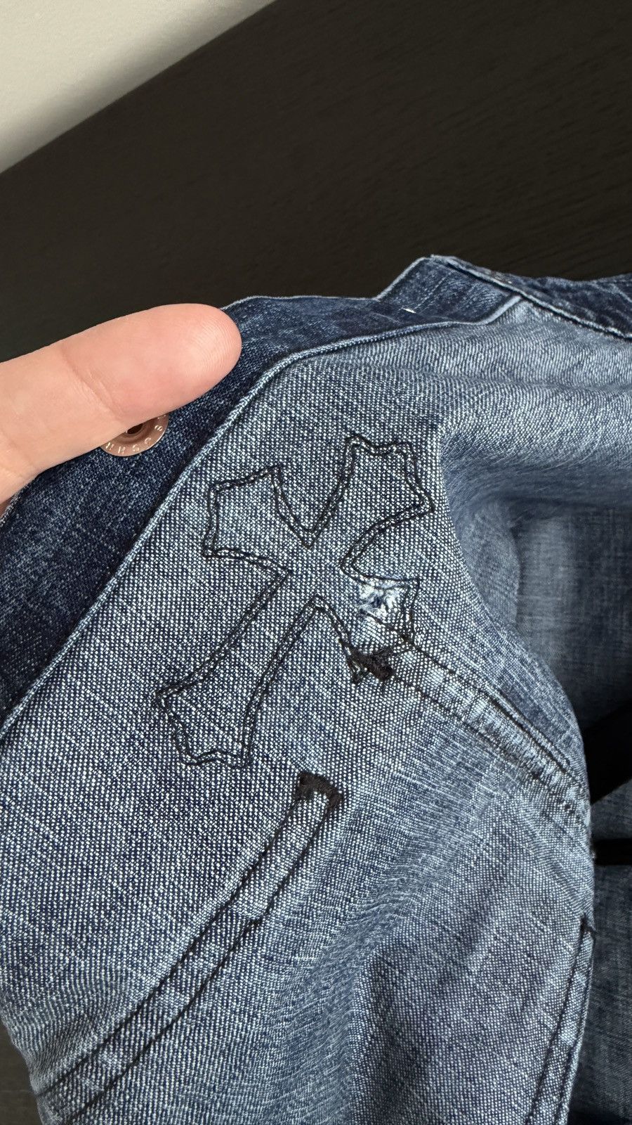 Chrome Hearts DENIM CROSS PATCH WORKDOG Size US L / EU 52-54 / 3 - 10 Thumbnail
