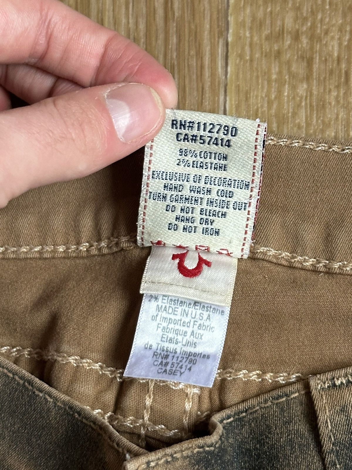 True Religion True Religion Waxed Faded Denim Jeans Size 29" - 9 Thumbnail