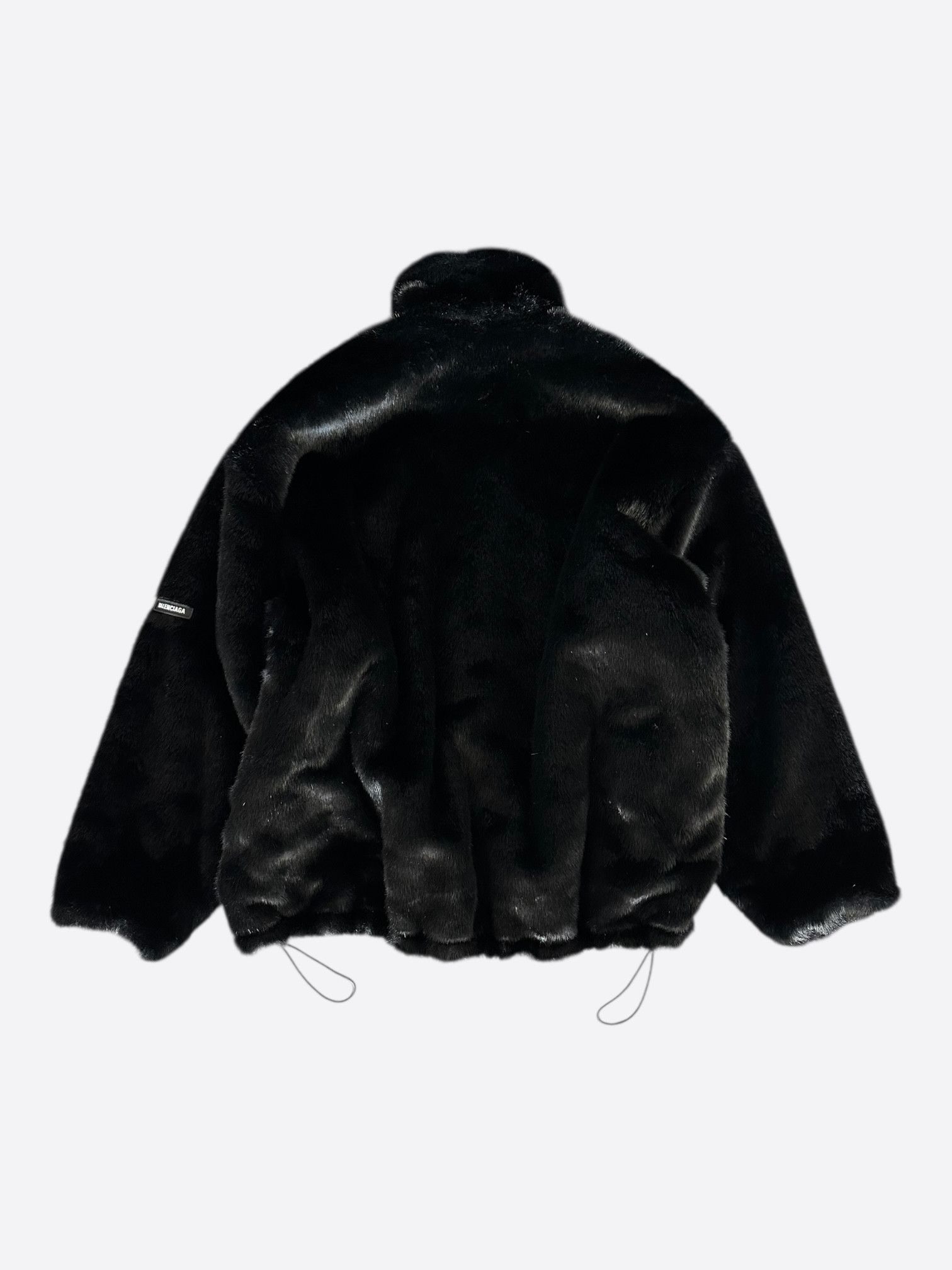 Balenciaga Balenciaga Black Faux Fur Quilted Jacket Size US XXL / EU 58 / 5 - 2 Thumbnail