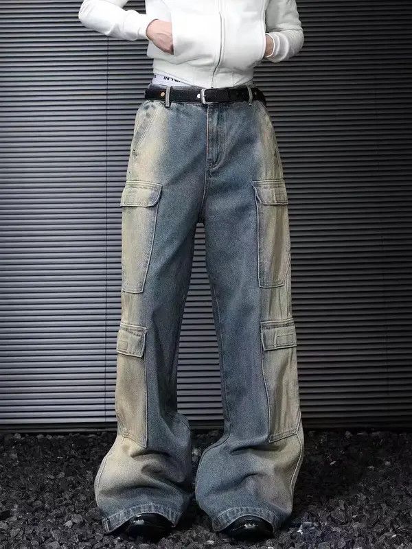 Japanese Brand VIBE Vintage washed large pocket baggy work jeans Size US 30 / EU 46 - 2 Thumbnail