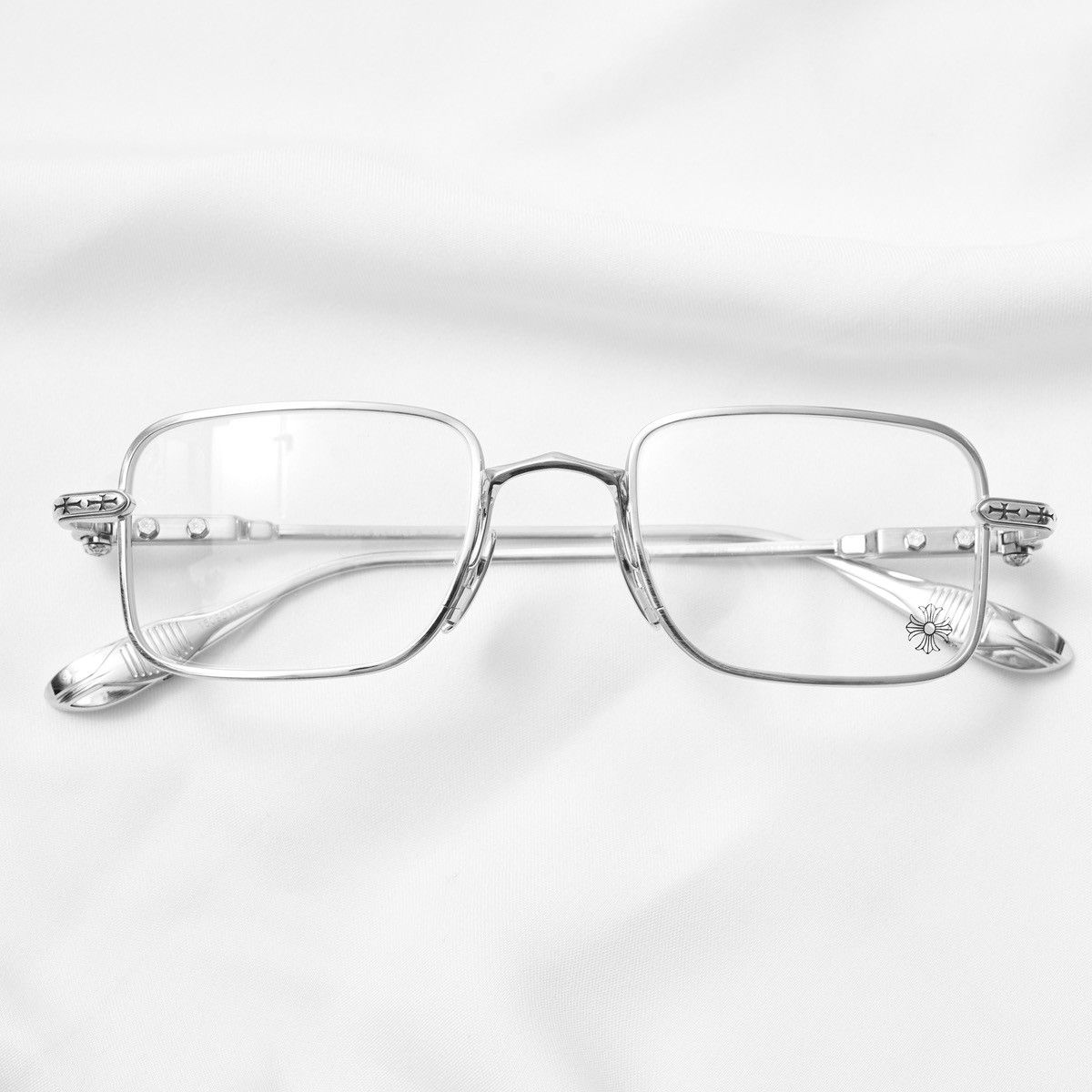 Chrome Hearts CHROME HEARTS ASSSOLUTLY BRUSHED SILVER GLASSES Size ONE SIZE - 6 Thumbnail