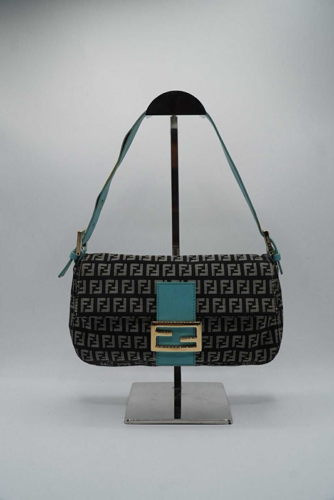 Fendi Fendi Zucchino Canvas Mamma Baguette Bag Size ONE SIZE - 1 Thumbnail