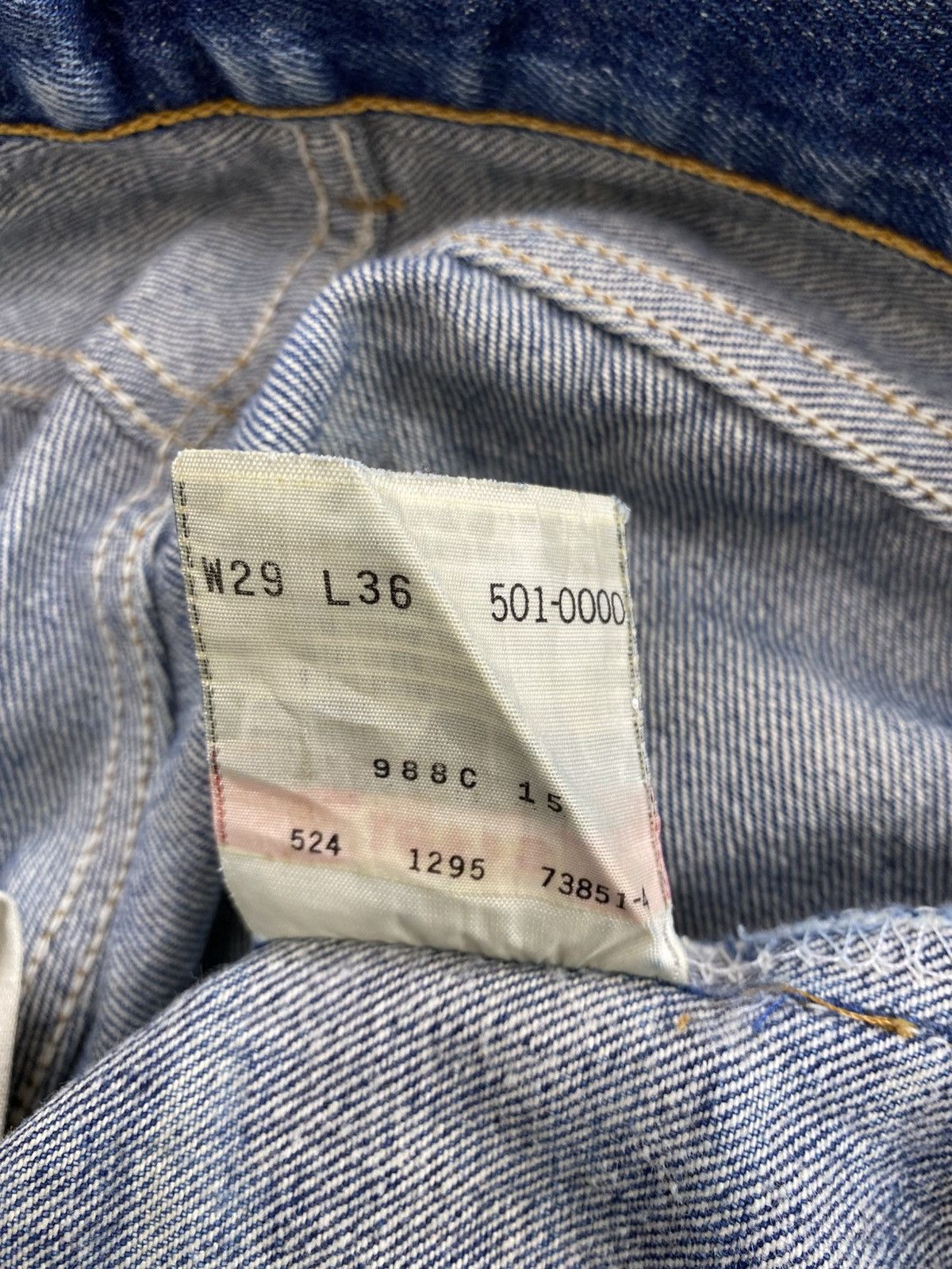 Levi's Vintage Clothing 🇺🇸1990s Vintage Levis 501XX Clawmark Faded 34x32 Blue Jeans Size US 29 - 12 Thumbnail