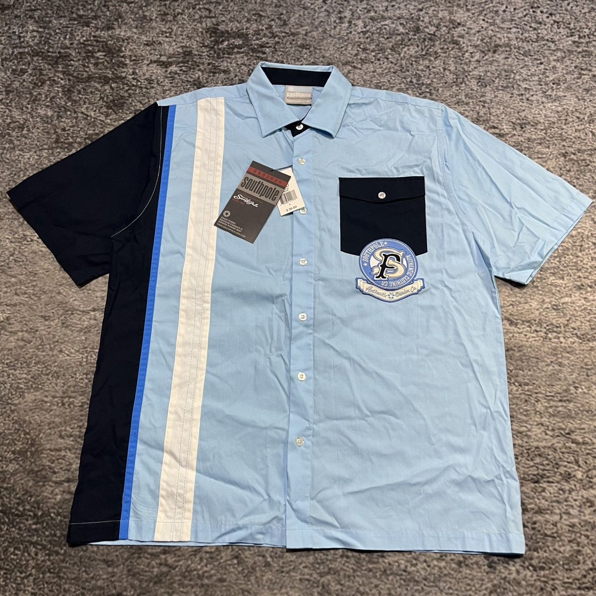 Southpole VINTAGE Y2K SOUTHPOLE HIP-HOP SKATER MECHANIC BUTTON DOWN Size US L / EU 52-54 / 3 - 3 Thumbnail