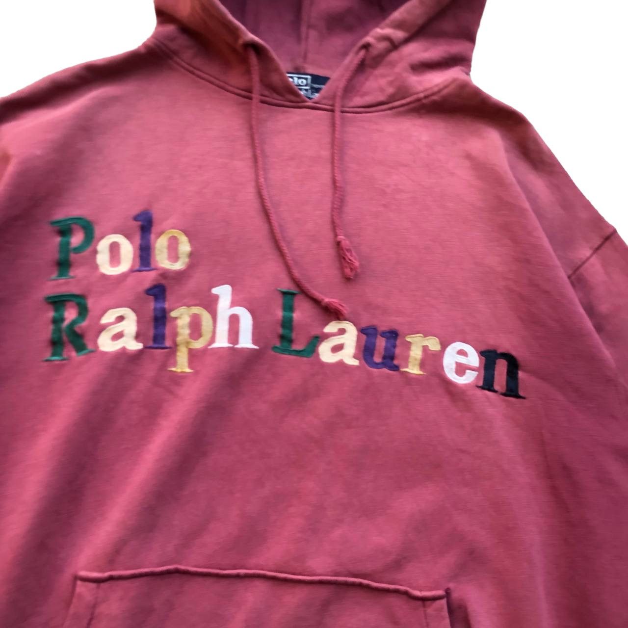 Polo Ralph Lauren × Vintage VINTAGE POLO RALPH LAUREN SPELLOUT WORN HOODIE Size US L / EU 52-54 / 3 - 5 Thumbnail