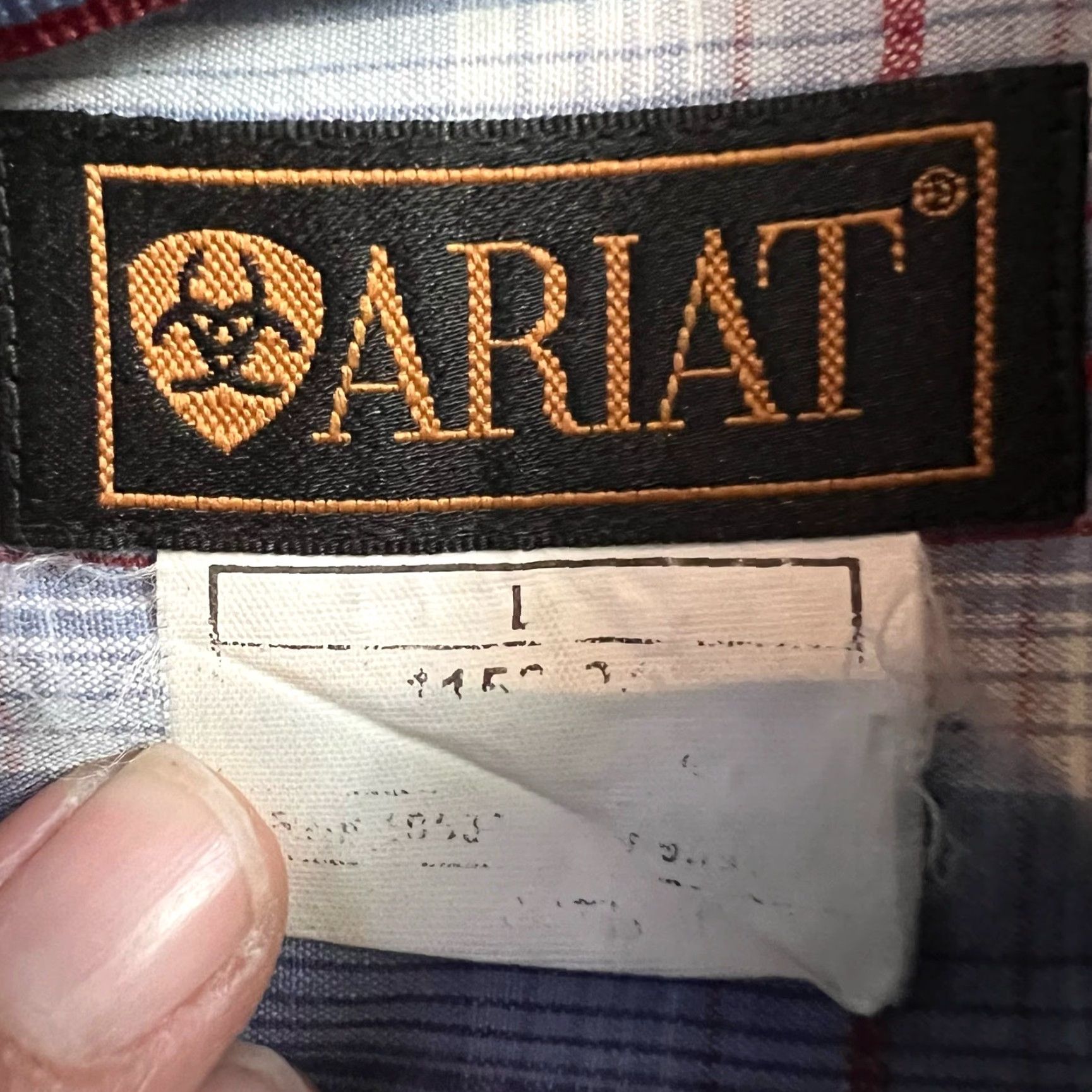 Ariat Ariat Shirt Mens Large Plaid Button Blue Red Long Sleeve Western L Mens Blue Red Plaid Button-Up Shirt Size US L / EU 52-54 / 3 - 7 Thumbnail