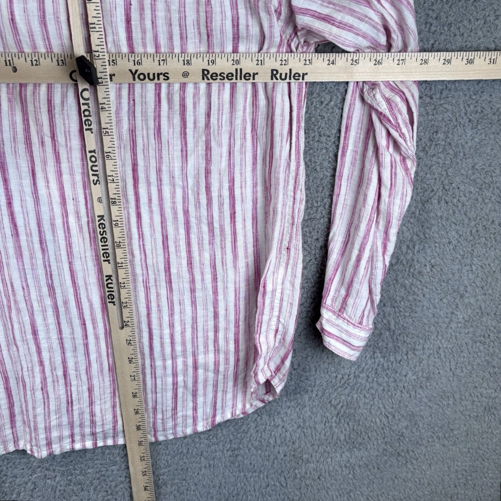 Tommy Bahama Tommy Bahama Shirt Mens L Pink Stripe Linen Long Sleeve Button-Up Collared Pocket Size US L / EU 52-54 / 3 - 6 Thumbnail