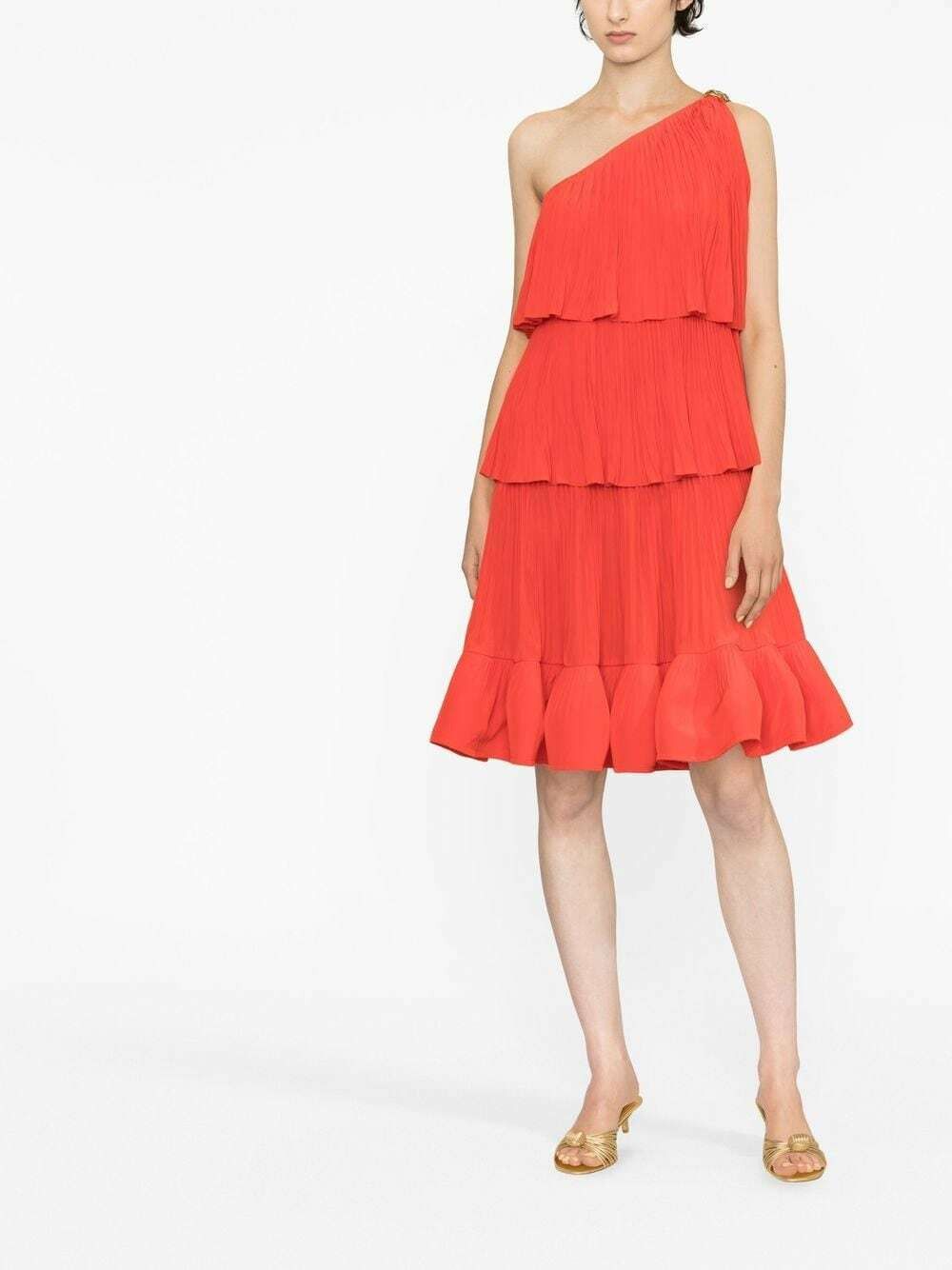 Lanvin o1y0326 Mini Dress in Red Size S / US 4 / IT 40 - 2 Thumbnail