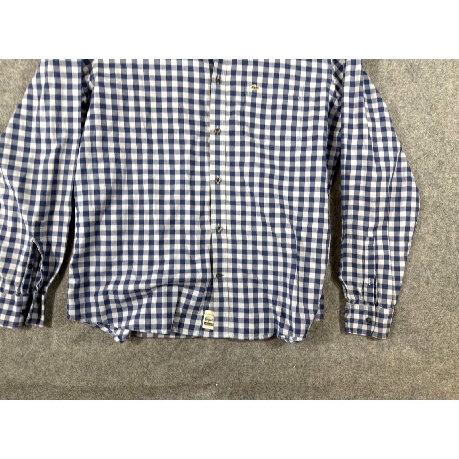 Lacoste Lacoste Shirt Mens Medium 42 Blue White Checked Modern Fit Button-Up Long Sleeve Size US M / EU 48-50 / 2 - 4 Thumbnail