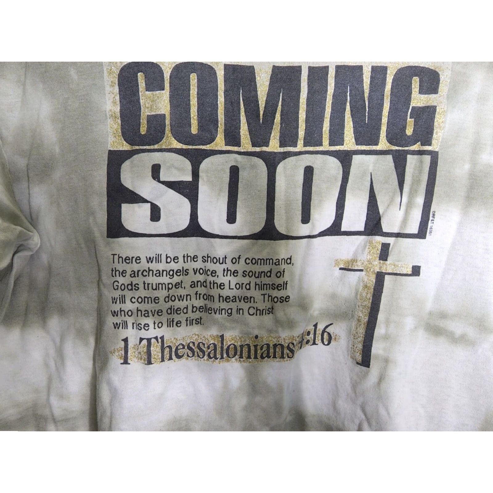 Hanes VINTAGE Hang Ten? No, actual: VTG 90s Mens XL Rapture Jesus Coming Soon Religion God T Shirt Thessalonians Size US XL / EU 56 / 4 - 3 Thumbnail