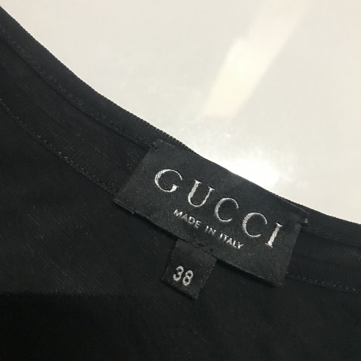 Gucci Gucci Black Viscose Assymetric Design Long Sleeve Size XS / US 0-2 / IT 36-38 - 4 Thumbnail