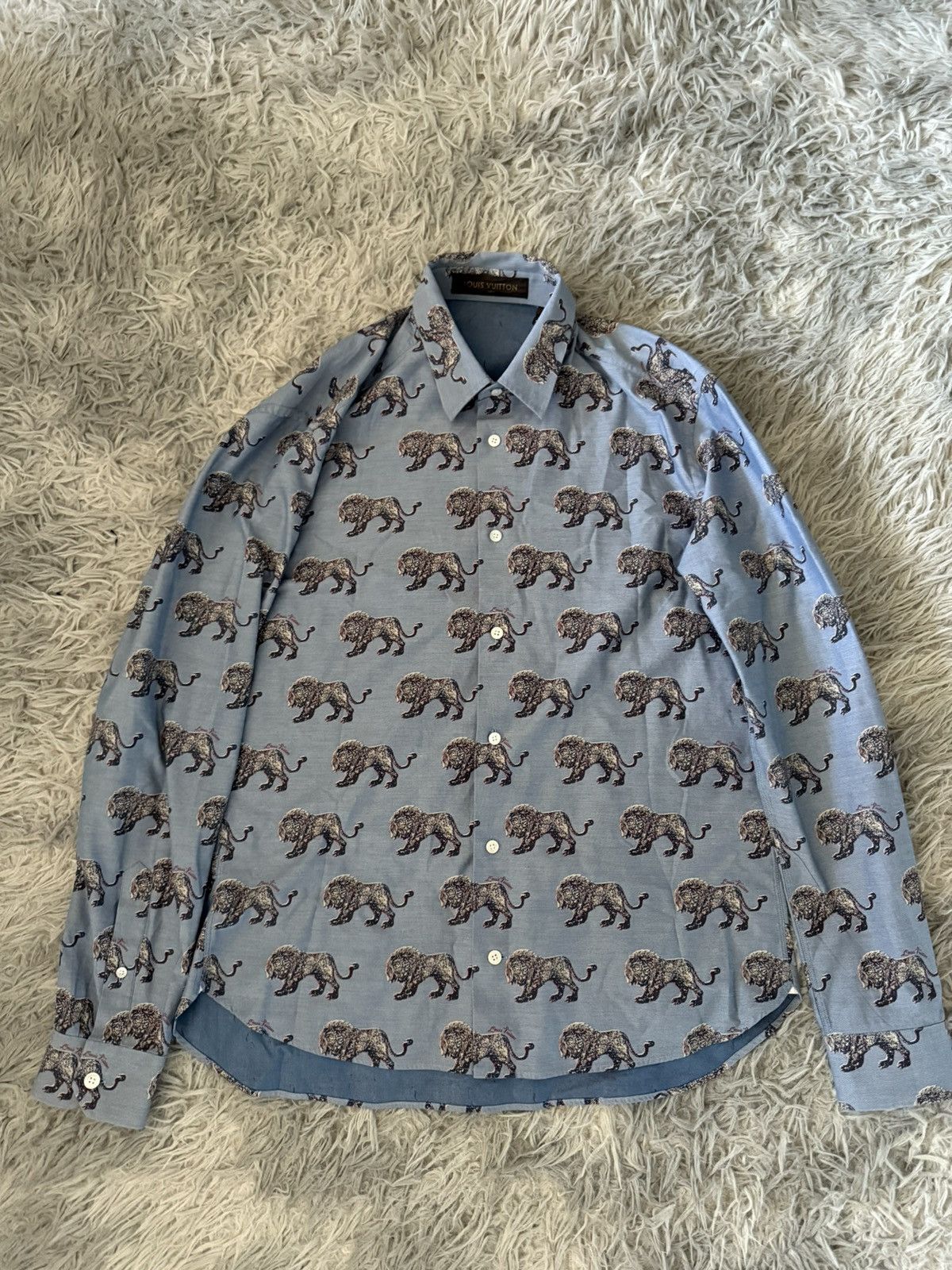 Louis Vuitton SS17 Chapman brothers lion printed shirt Size US L / EU 52-54 / 3 - 1 Thumbnail
