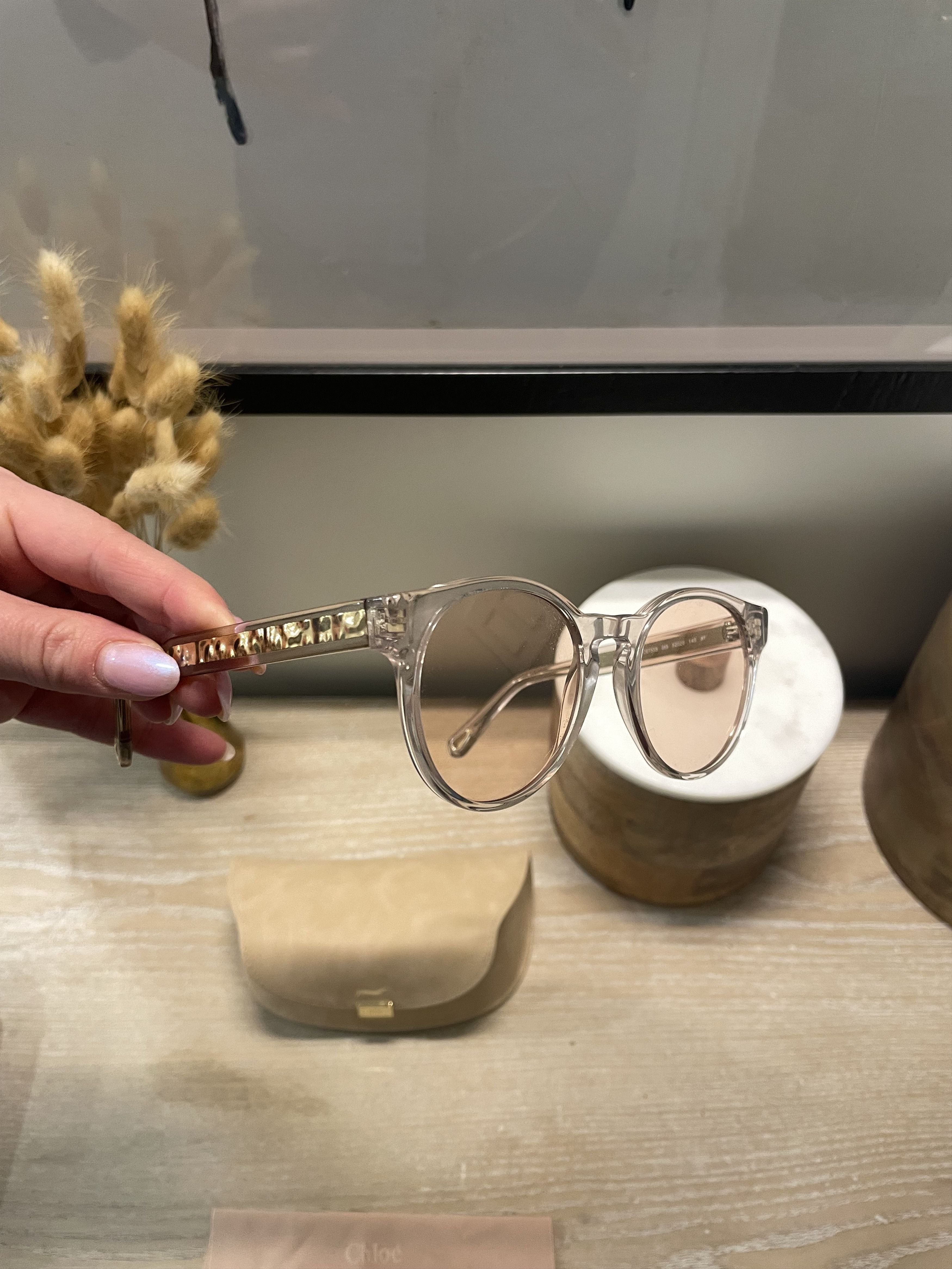 Chloe Chloe CE753S Champagne Round Sunglasses Size ONE SIZE - 2 Thumbnail