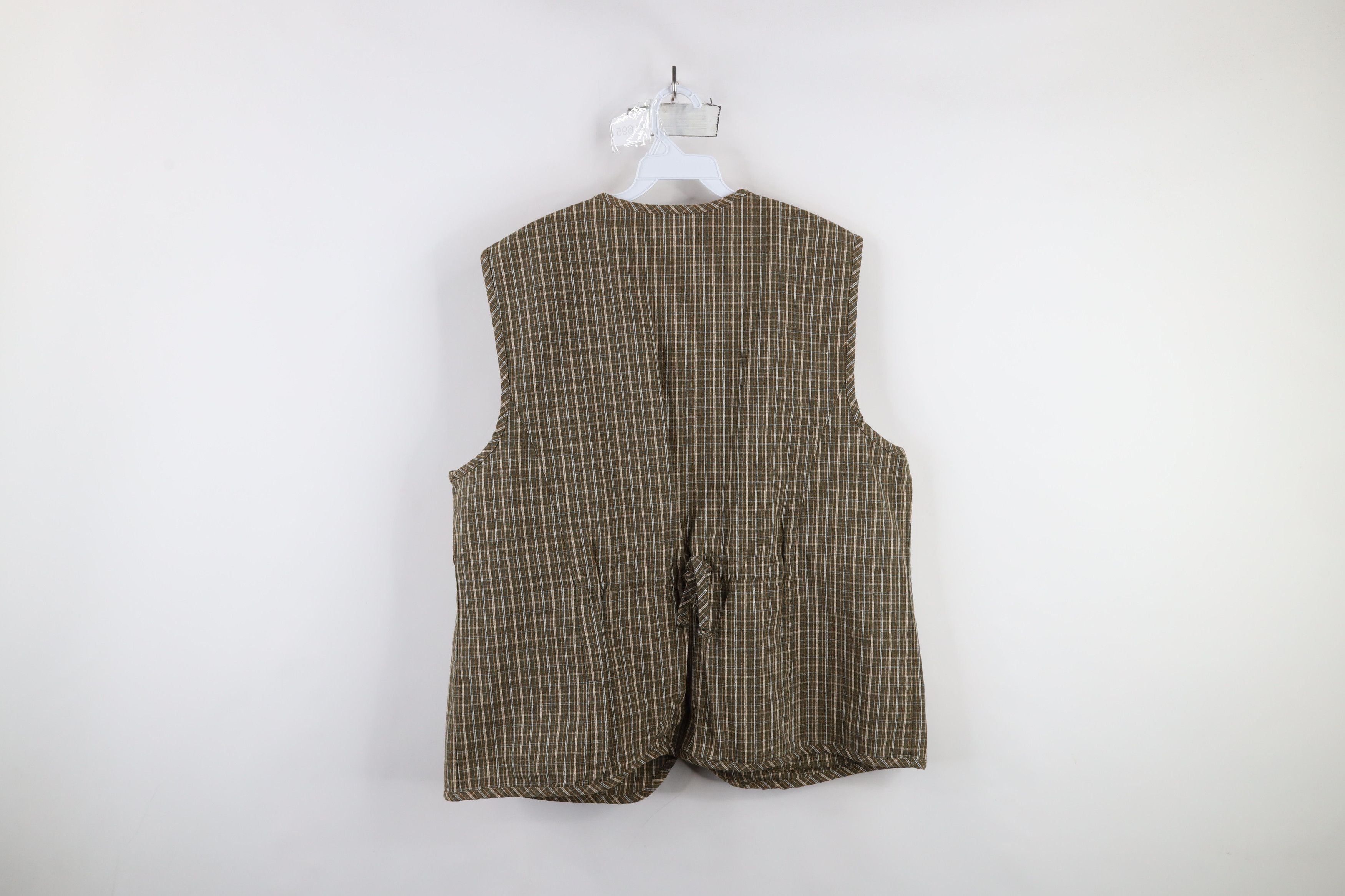 Vintage Vintage 90s Streetwear Checkered Plaid Tie Back Vest Jacket Size XL / US 12-14 / IT 48-50 - 11 Thumbnail