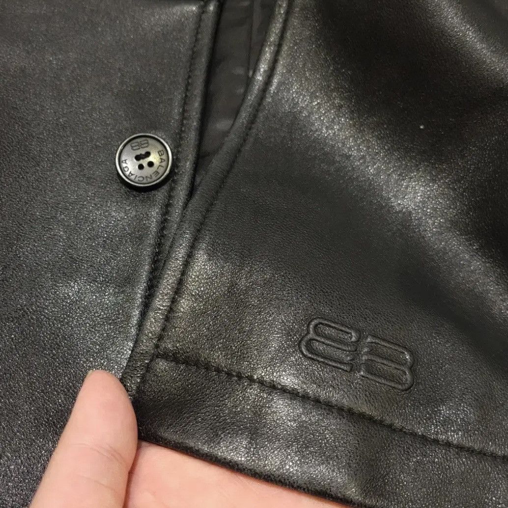 Balenciaga Balenciaga Leather Jacket/Coat Size US XL / EU 56 / 4 - 4 Thumbnail