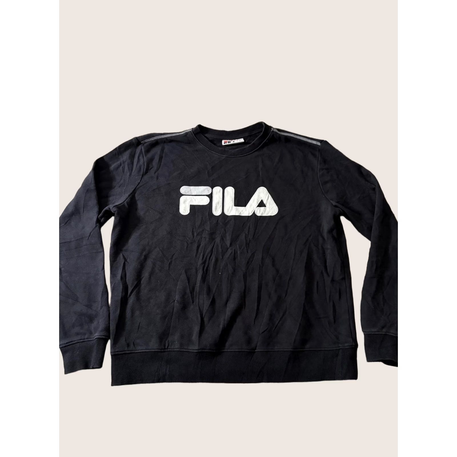 Fila Fila Sweatshirt Mens XL Black Graphic Pullover Crewneck Logo Casual Athletic Size US XL / EU 56 / 4 - 1 Thumbnail