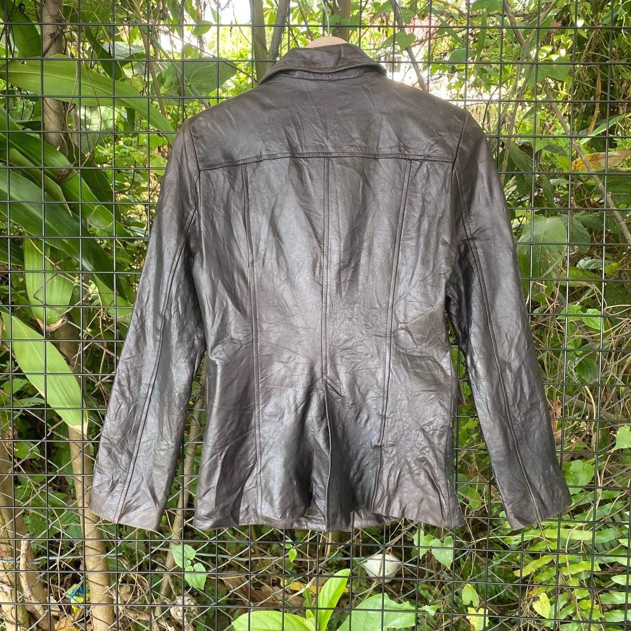 Leather × Vintage Vtg Indiv Leather Coat Jacket Size S / US 4 / IT 40 - 8 Thumbnail