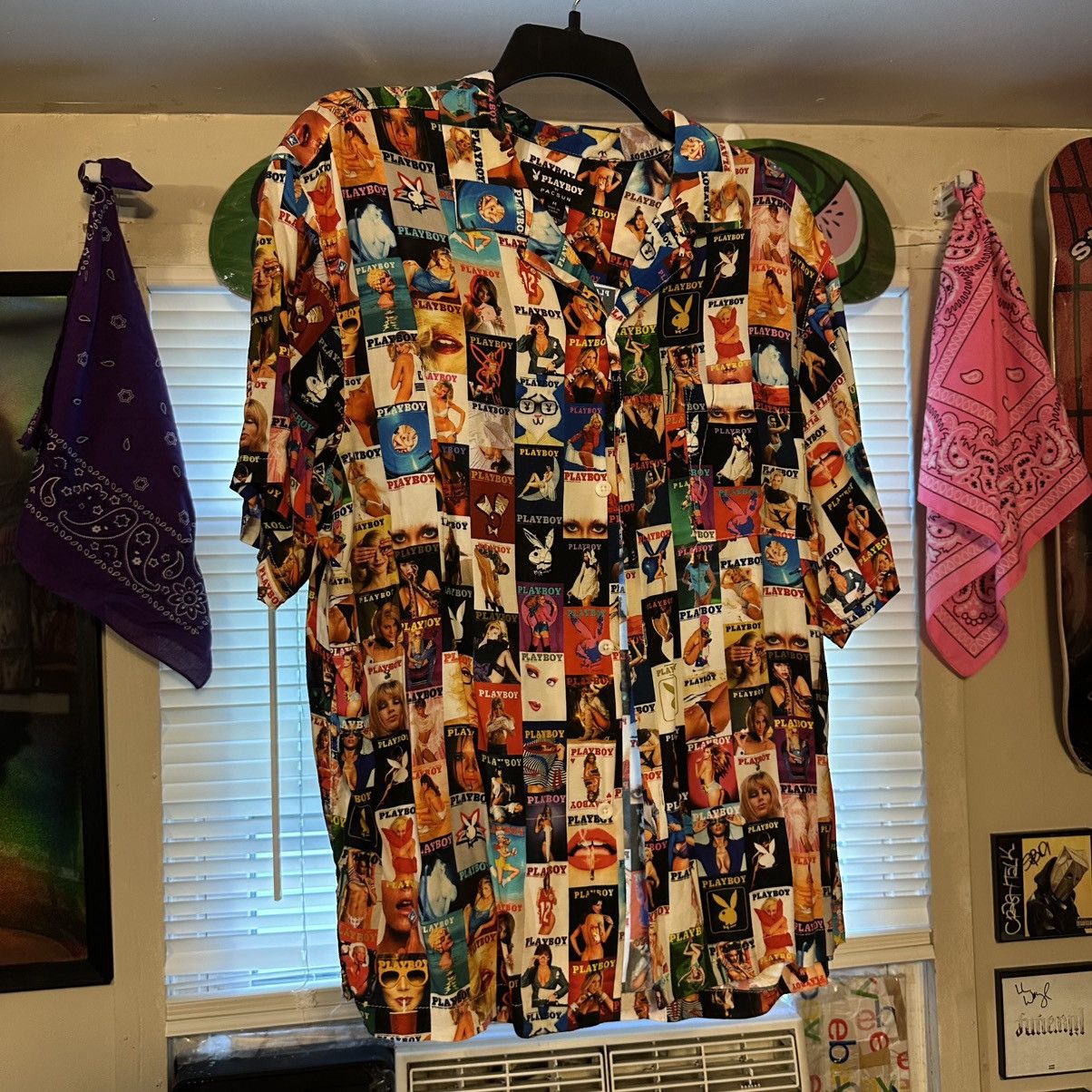 Playboy PLAYBOY By PacSun Cover Collage Camp Shirt Size US M / EU 48-50 / 2 - 1 Thumbnail