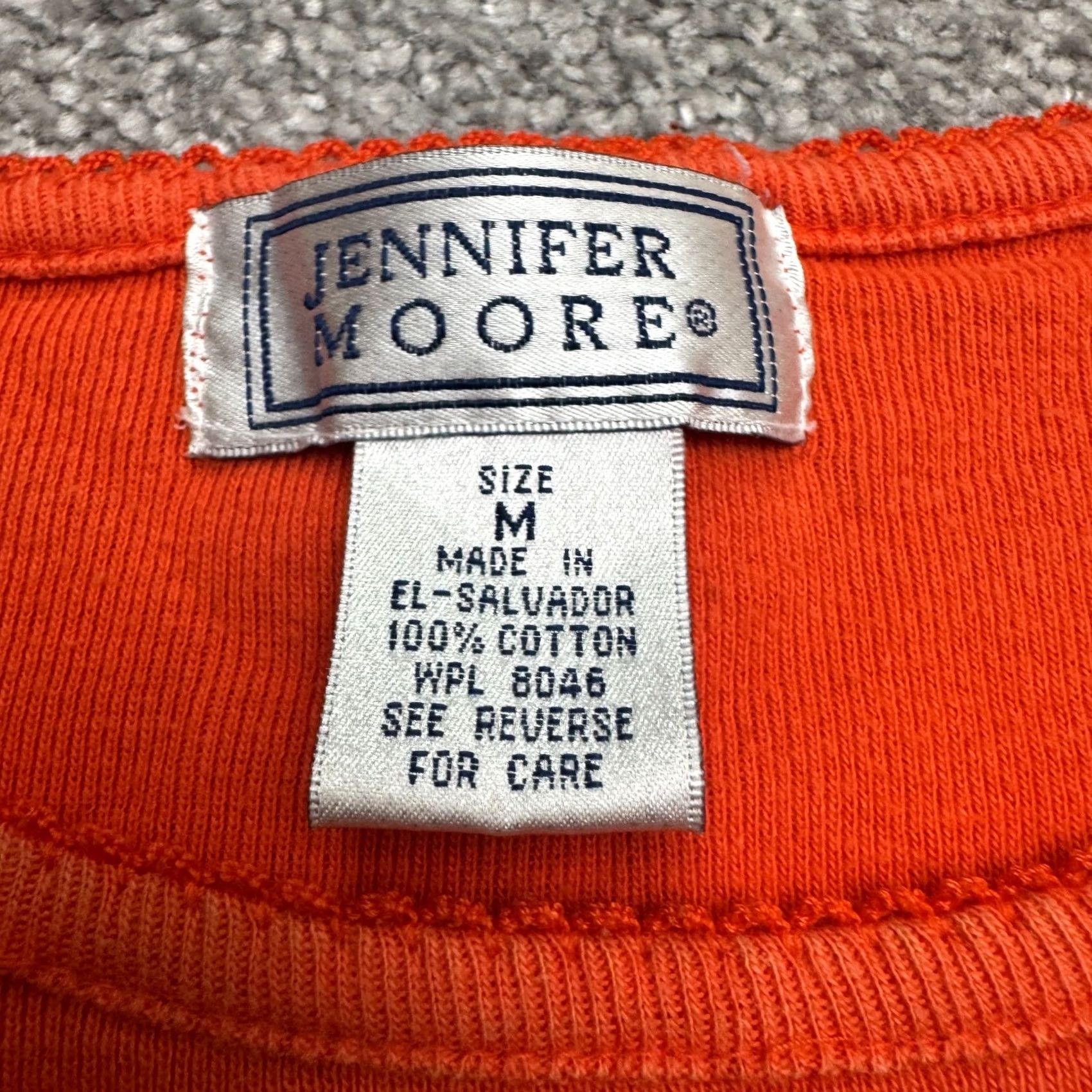 MooRER Jennifer Moore Basic T-Shirt Womens M Orange Crew Neck Short Sleeve Tee Top Size M / US 6-8 / IT 42-44 - 5 Thumbnail
