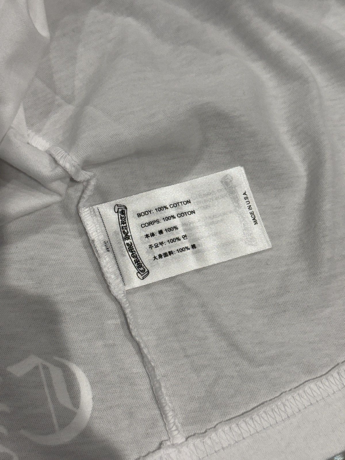 Chrome Hearts Chrome Hearts Scroll Logo Shirt White Size: L Size US L / EU 52-54 / 3 - 9 Thumbnail