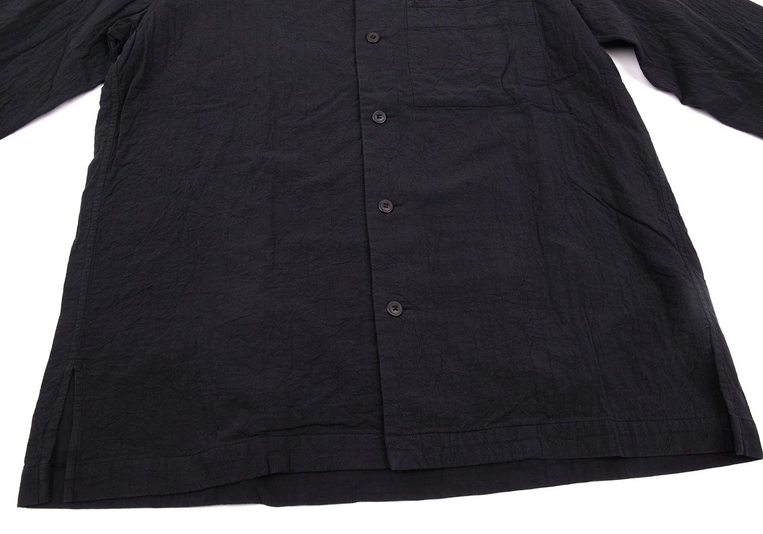 Issey Miyake Cotton Mao Collar Shirt in Navy, Size 3 Size US L / EU 52-54 / 3 - 10 Thumbnail