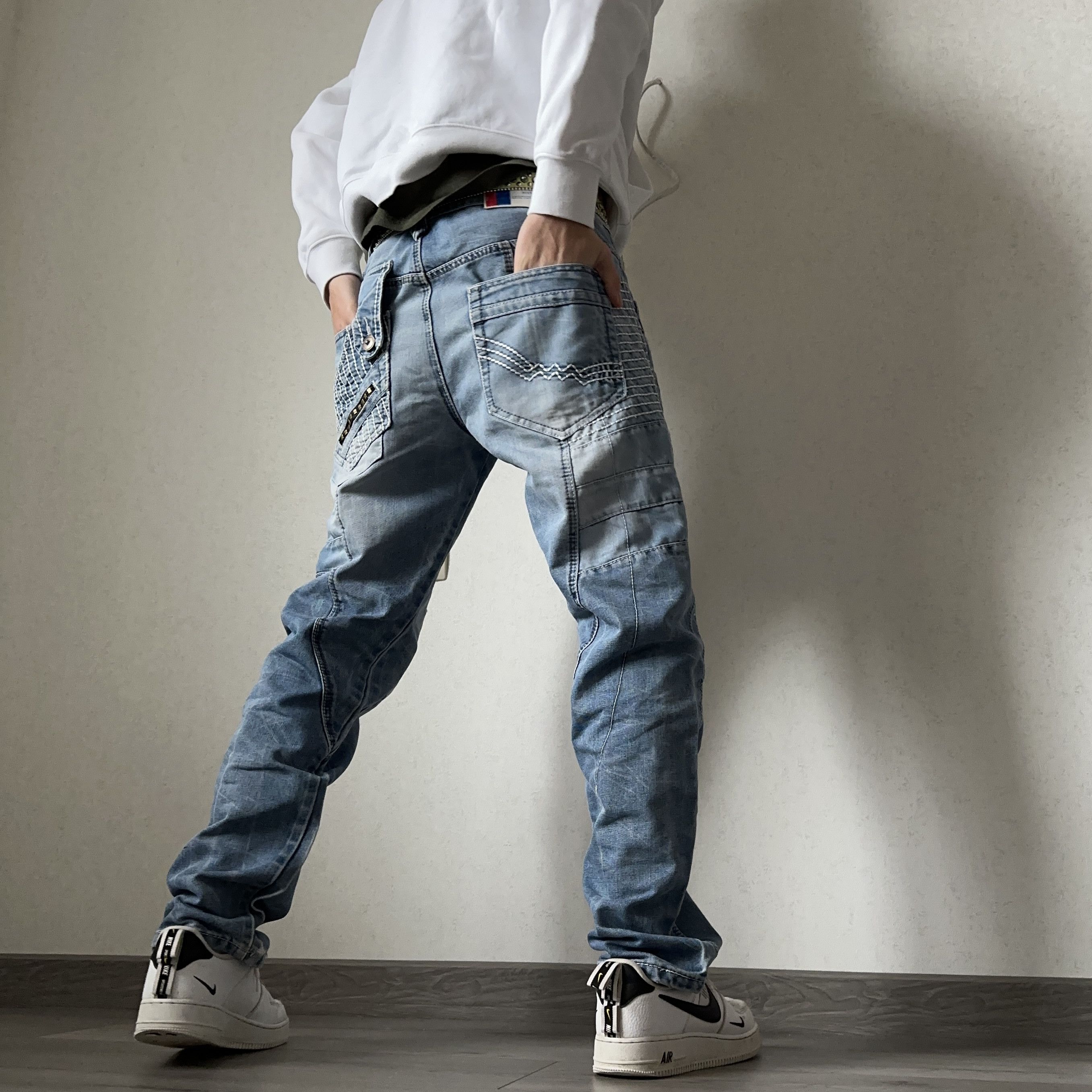 Other y2k Vintage Rare Patch Work style Rap denim pants Size US 34 / EU 50 - 2 Thumbnail
