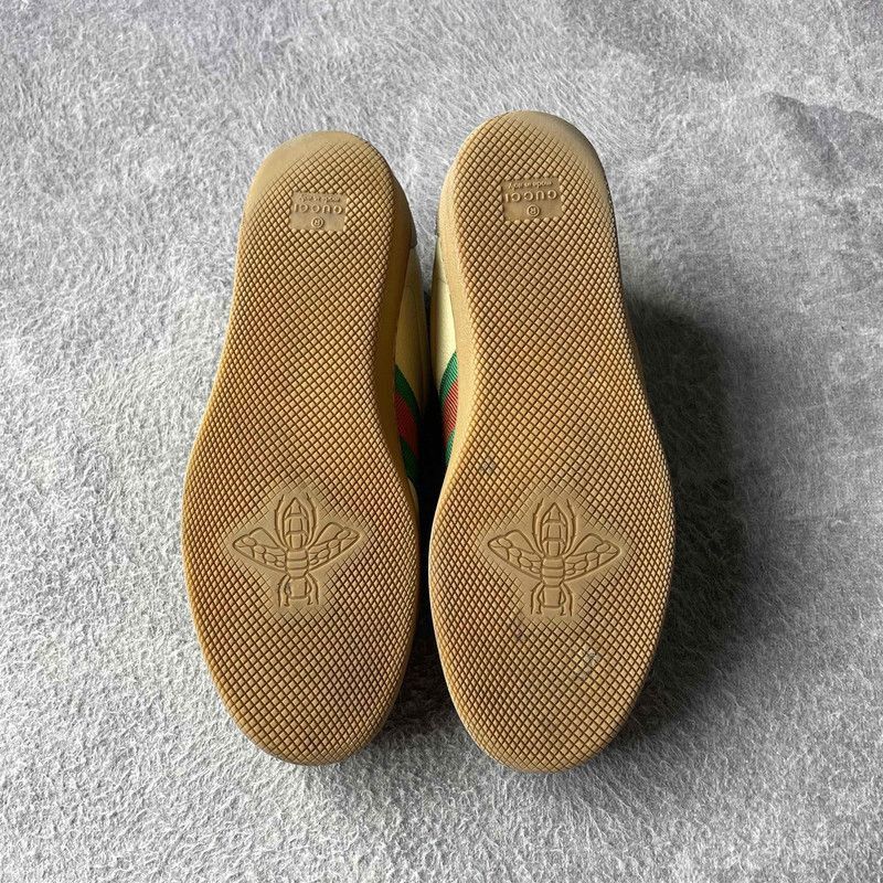 Gucci Gucci G74 Web Leather Bee Fashion Sneakers - Size US 7.5 / IT 37.5 - 4 Thumbnail