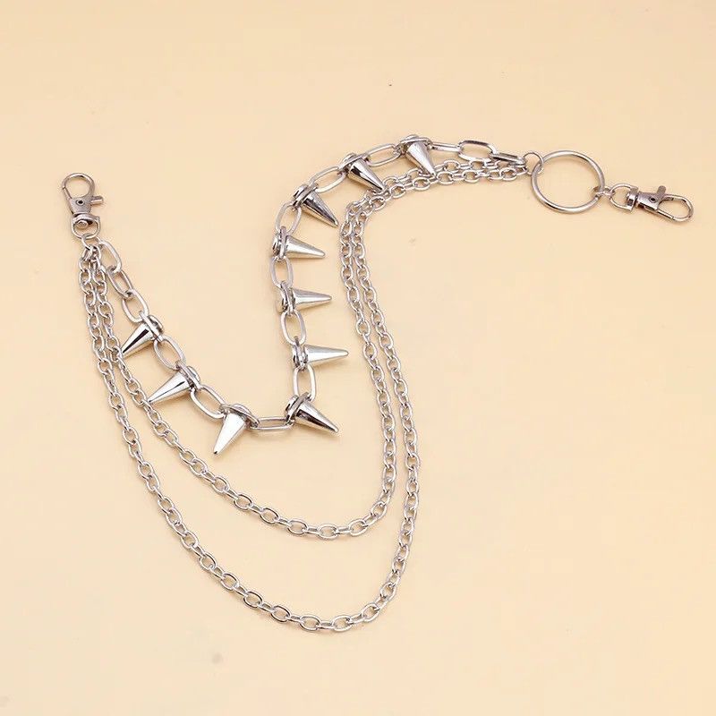 Jewelry Punk Spike Rivet Chain Size ONE SIZE - 3 Thumbnail