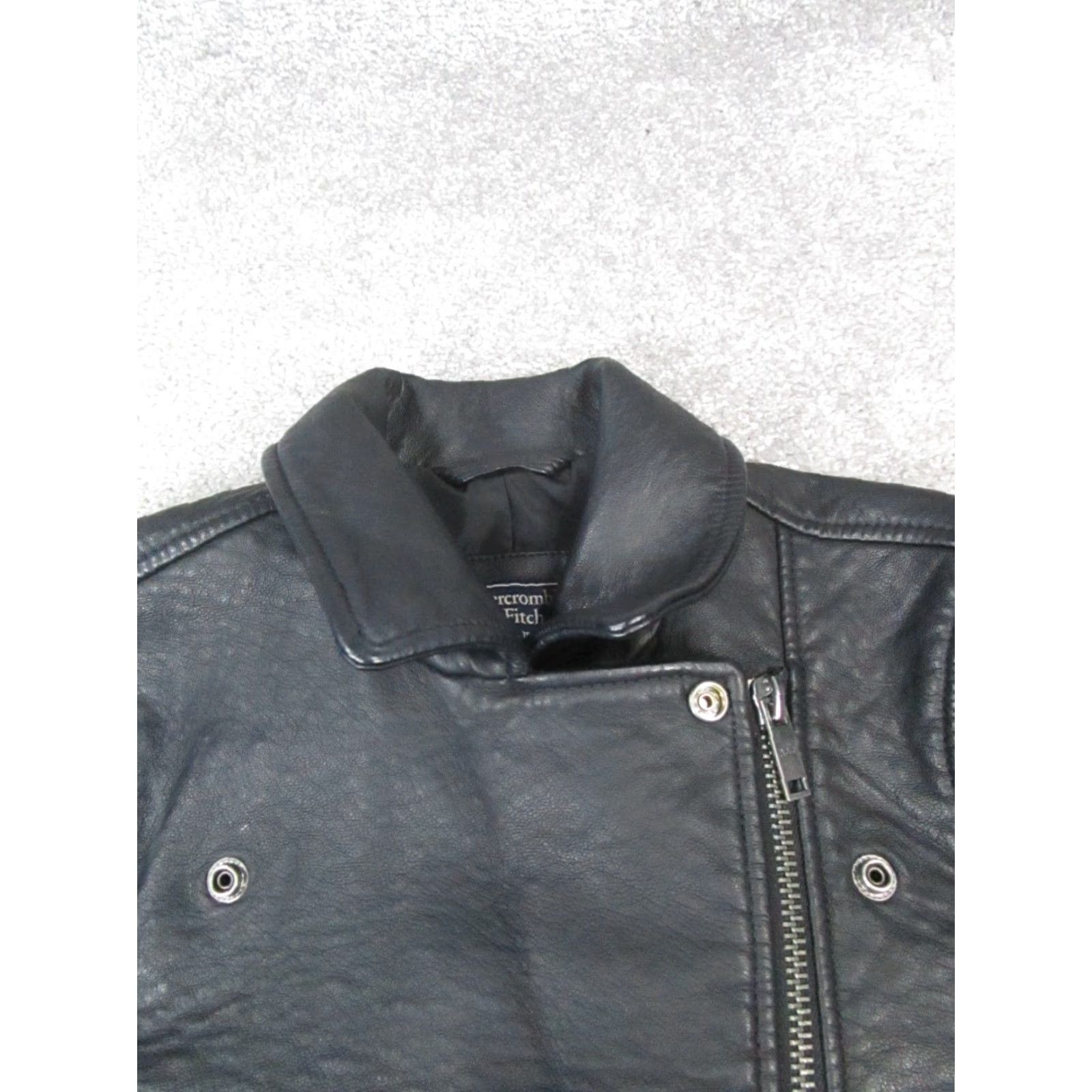 Abercrombie & Fitch Abercrombie & Fitch Jacket Womens Small Black Faux Leather Full Zip Motorcycle Jacket Womens S Black Faux Leather Full Zip Size S / US 4 / IT 40 - 2 Thumbnail