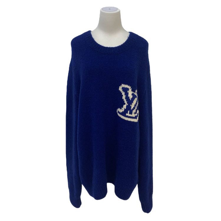 Louis Vuitton Louis Vuitton Logo Blue Knit Sweater XXL Size US XXL / EU 58 / 5 - 1 Thumbnail