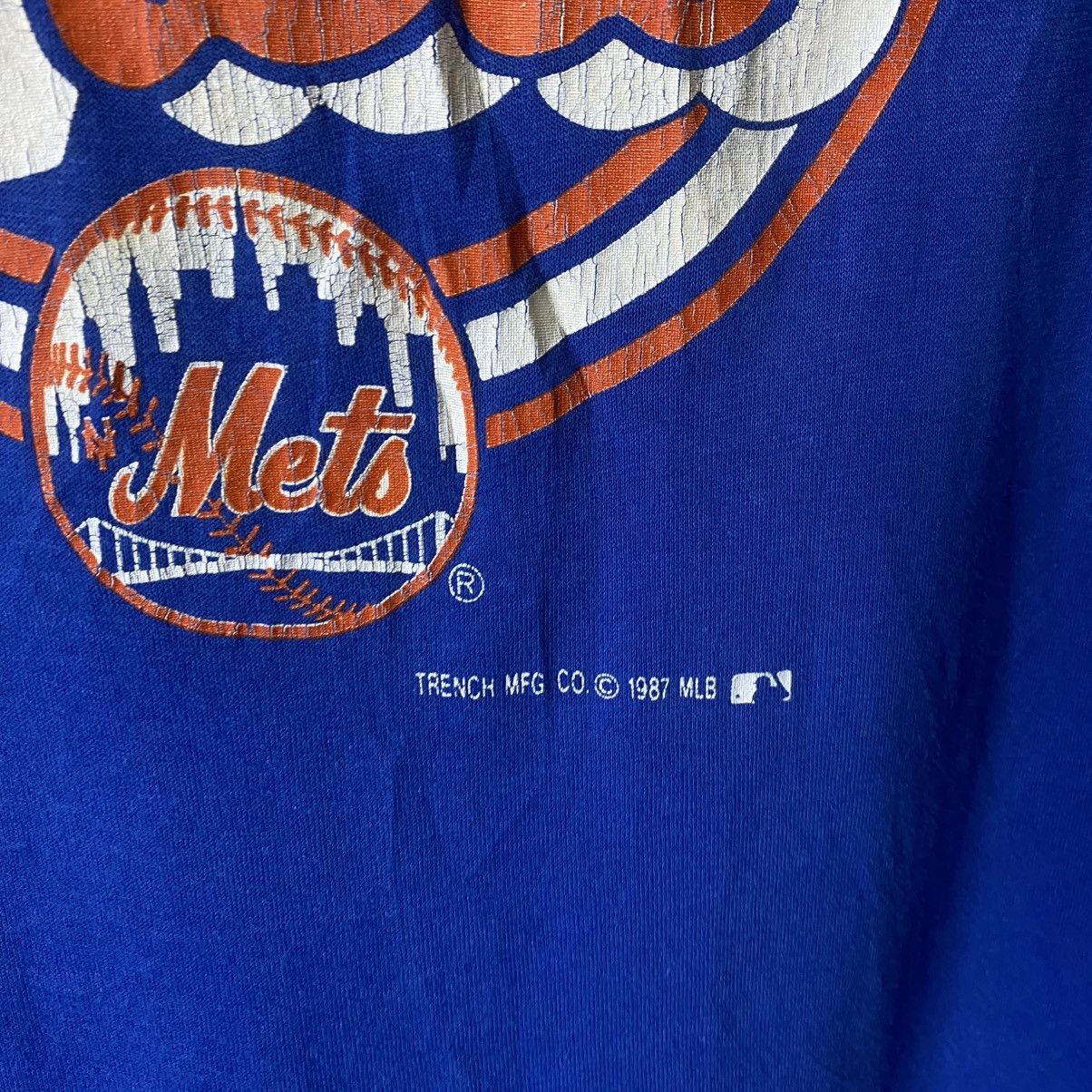 MLB Vintage 1987 Trench New York Mets MLB Baseball Tee Size US L / EU 52-54 / 3 - 3 Thumbnail