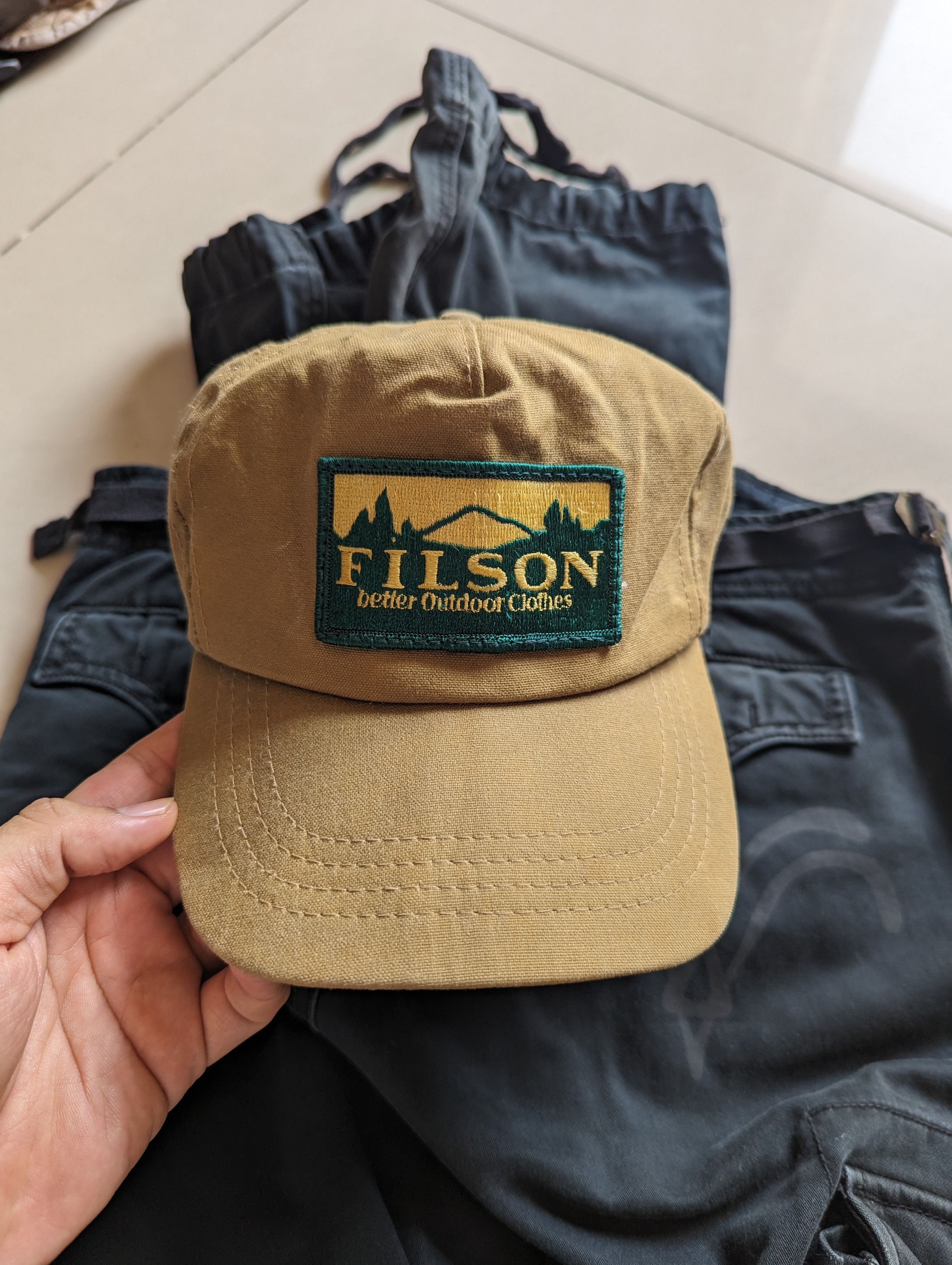 image of Vintage Filson Patch Waxed Hat in Waxed Olive, Men's