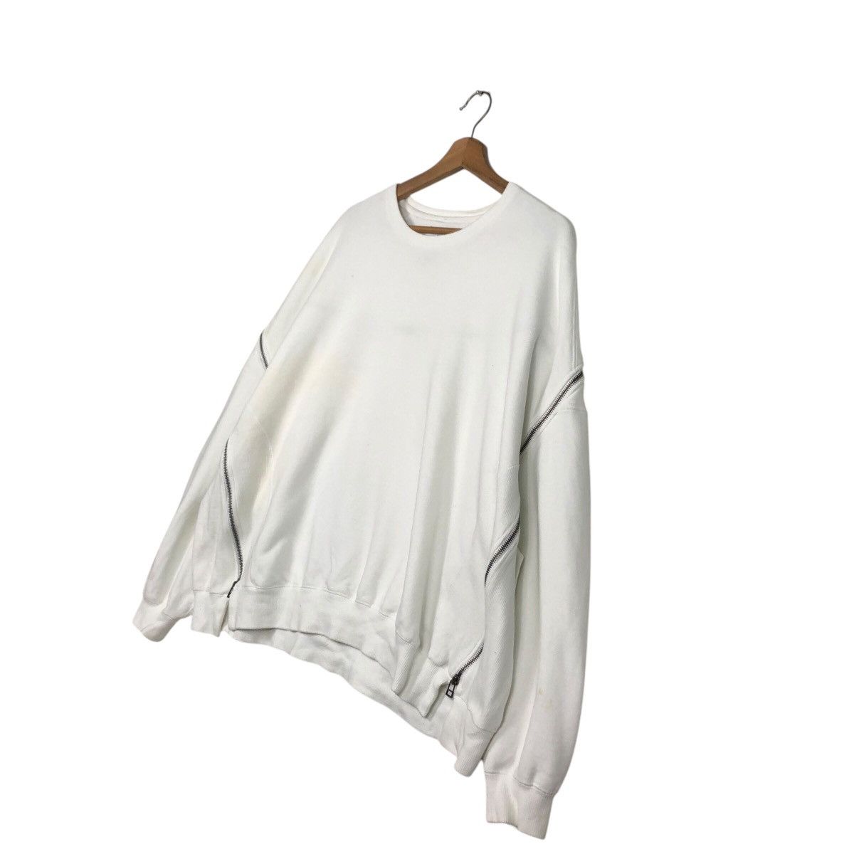 Facetasm × Japanese Brand × Seditionaries 📌Rich White Sweatshirt Facetasm Japan Small Parts Zipper Size US M / EU 48-50 / 2 - 3 Thumbnail