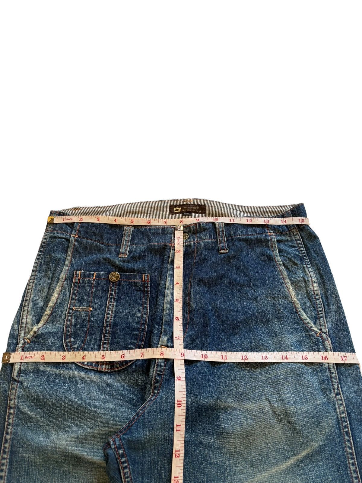 Japanese Brand Vintage Japanese Brand Mud Wash Bush Pant Baggy Jeans Size US 31 - 12 Thumbnail