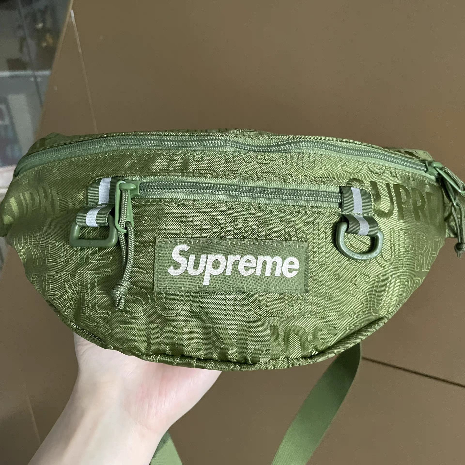 Supreme Supreme SS19 Olive Green All Over Print Waist Bag Size ONE SIZE - 2 Thumbnail