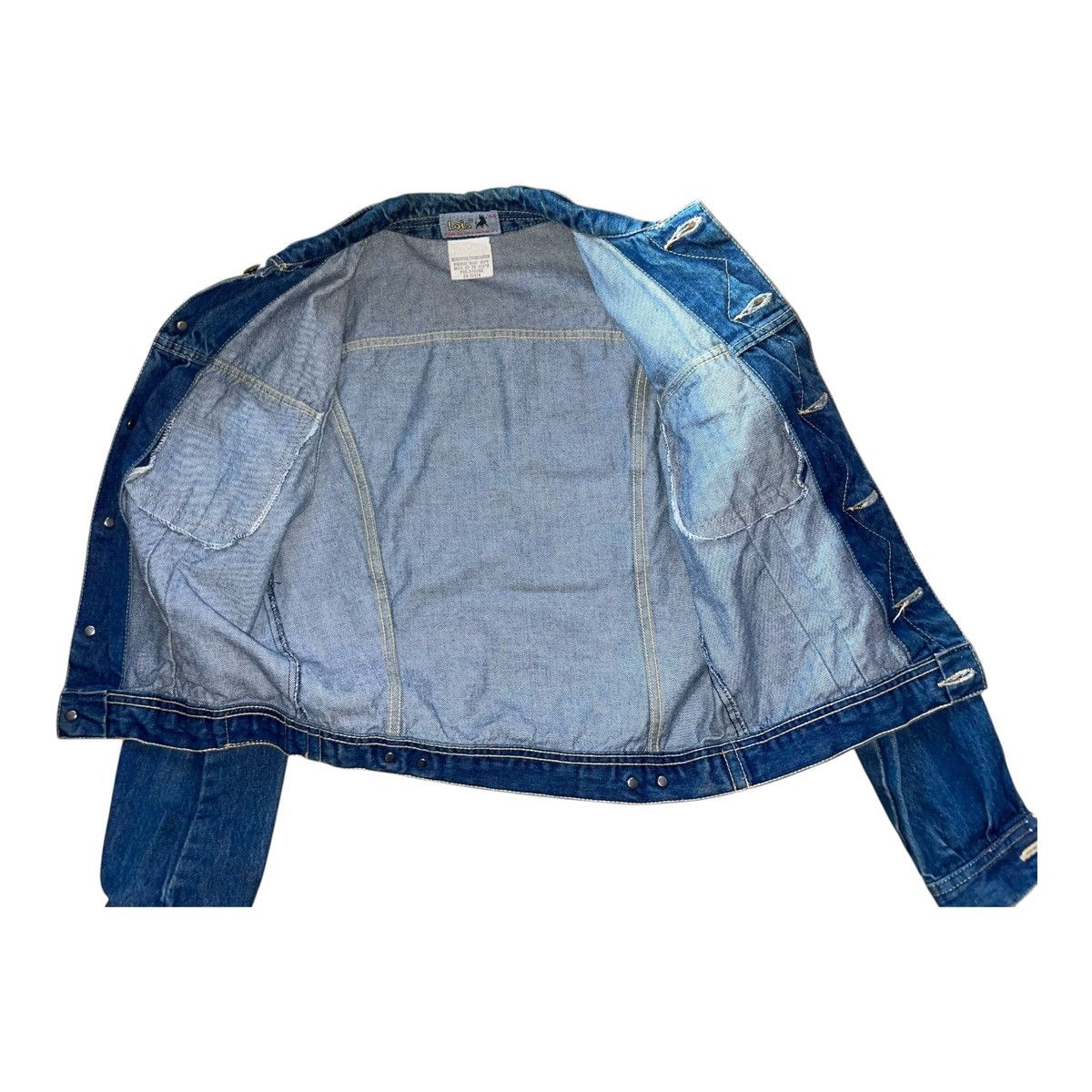 Other Vintage Unisex Lois Jean Blue Denim Jacket Made Spain XSmall Size XS / US 0-2 / IT 36-38 - 7 Thumbnail