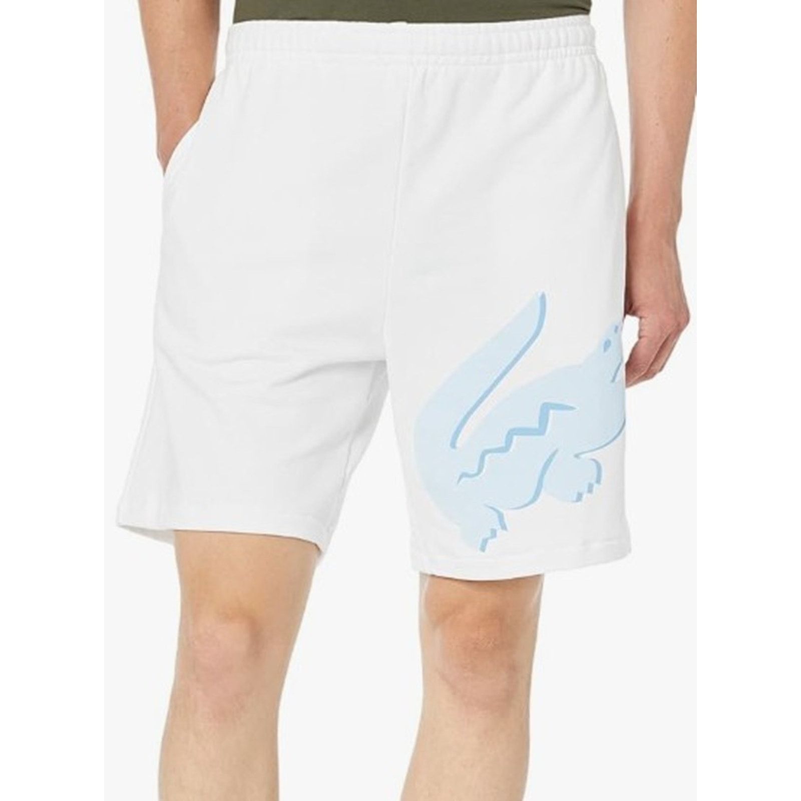 Lacoste Lacoste Large Summer Croc Shorts White S Size US 30 / EU 46 - 1 Thumbnail