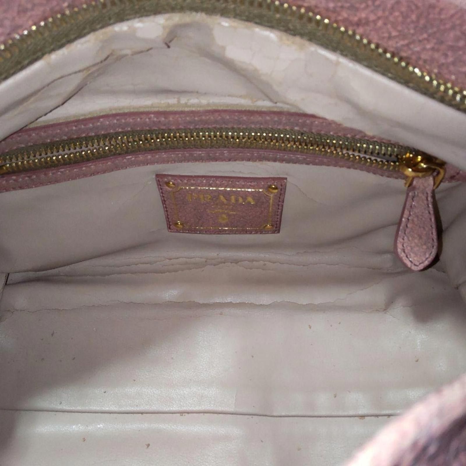 Prada Prada - Pink Leather Handbag Size ONE SIZE - 3 Thumbnail
