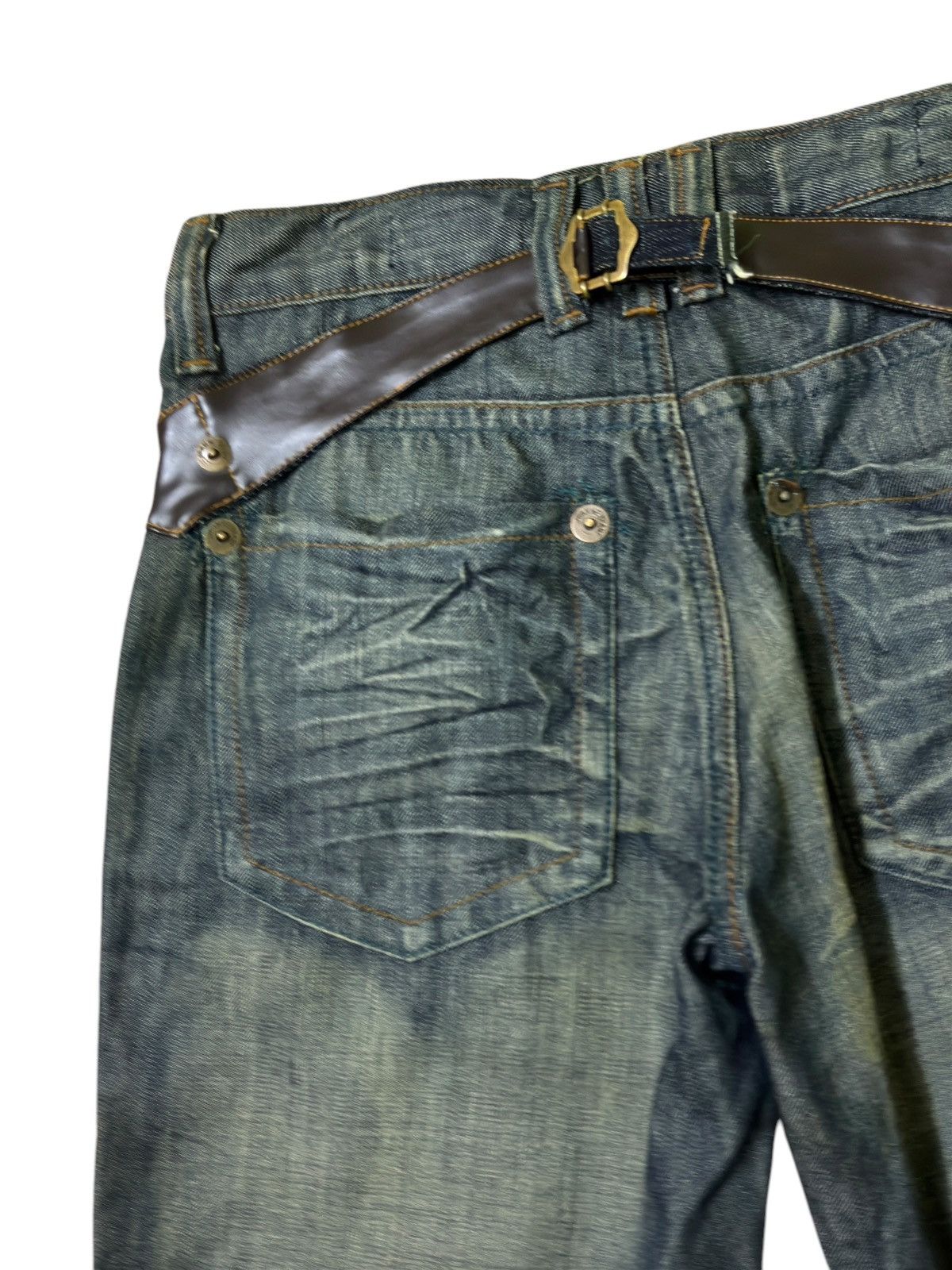 Hysteric Glamour × Japanese Brand × Vintage JEANS DE ART HONEY COMP STYLE BACK BUCKLE DENIM Size US 32 / EU 48 - 16 Thumbnail