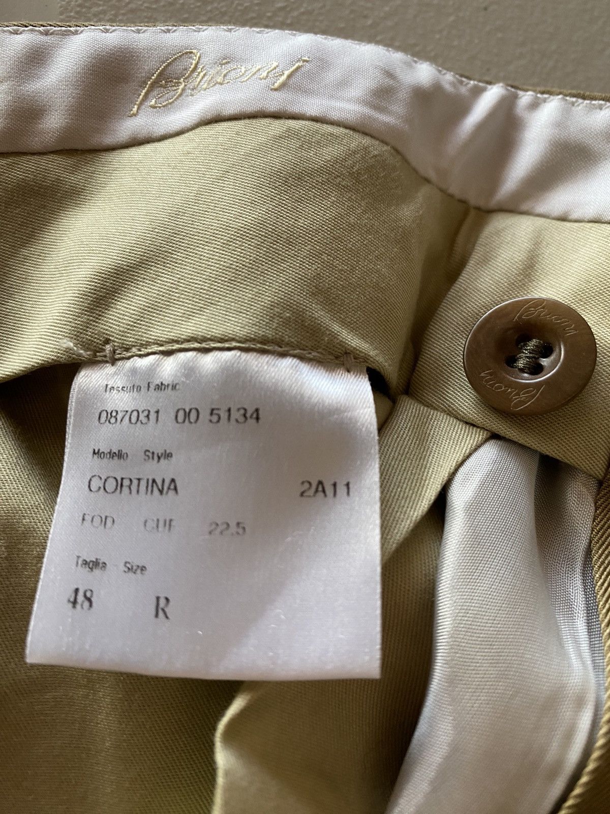 Brioni Brioni 🇮🇹 brown cortina cotton dual pleat dress slacks New Size 38R - 2 Thumbnail