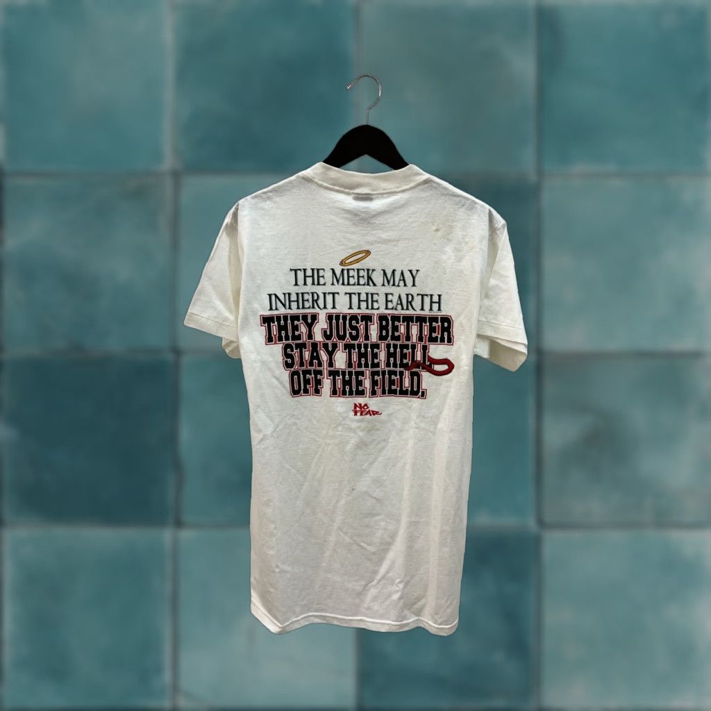 No Fear VINTAGE No Fear T-Shirt Mens L White 90s Deadstock NWOT 100% Cotton Crew Neck Short Sleeve Two-Sided Graphics Made in USA Size US L / EU 52-54 / 3 - 1 Thumbnail