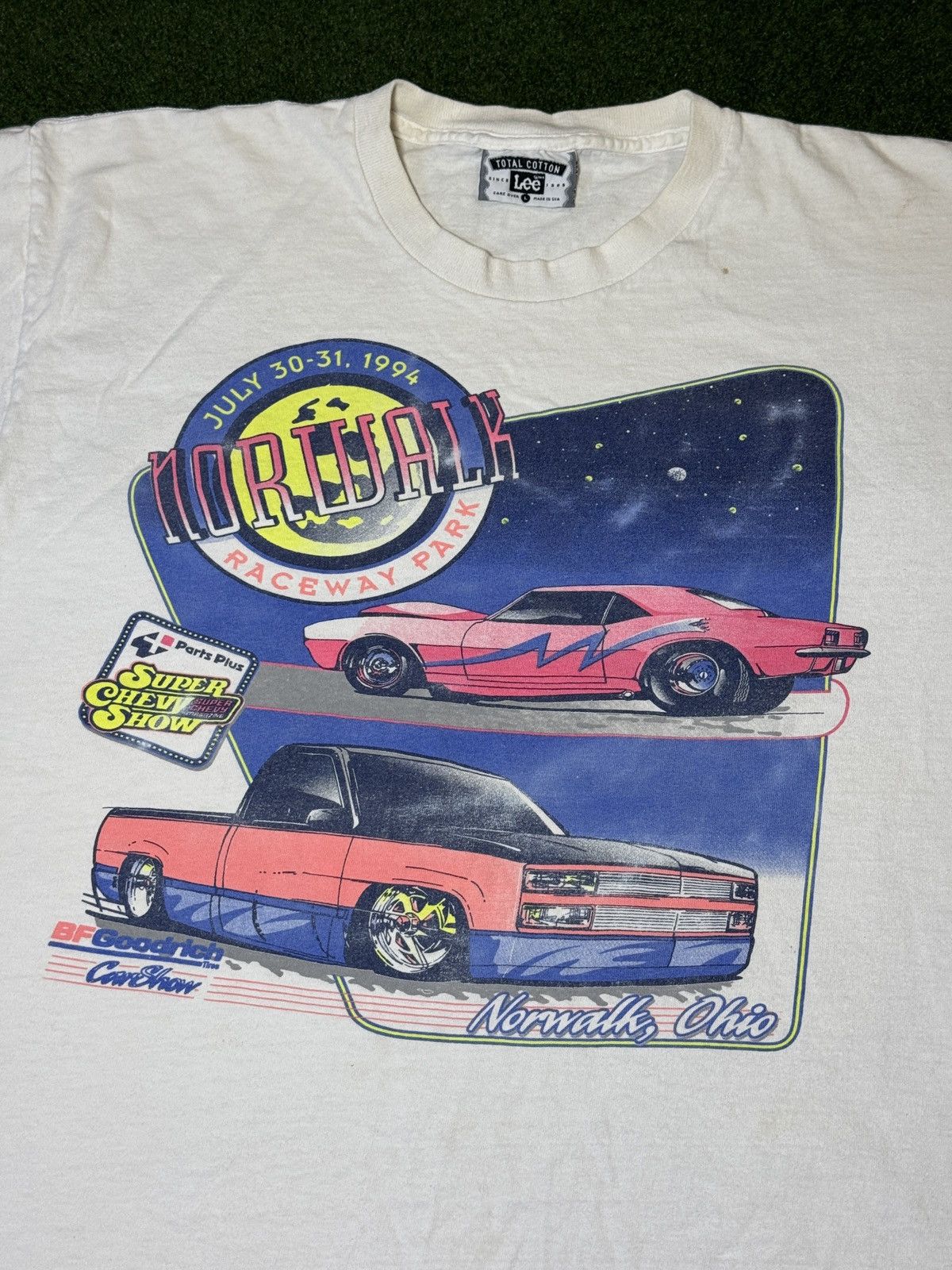 Lee × Vintage Vintage 90s Super Chevy Show Norwalk Raceway Park T Shirt Size US L / EU 52-54 / 3 - 2 Thumbnail