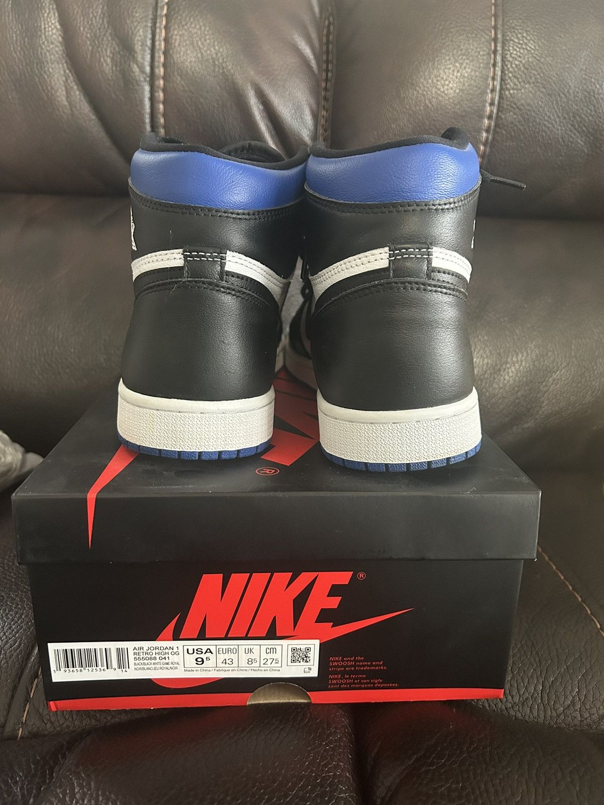 Jordan Brand × Nike Air Jordan Retro High OG ‘Royal Toe’ Size US 9.5 / EU 42-43 - 2 Thumbnail
